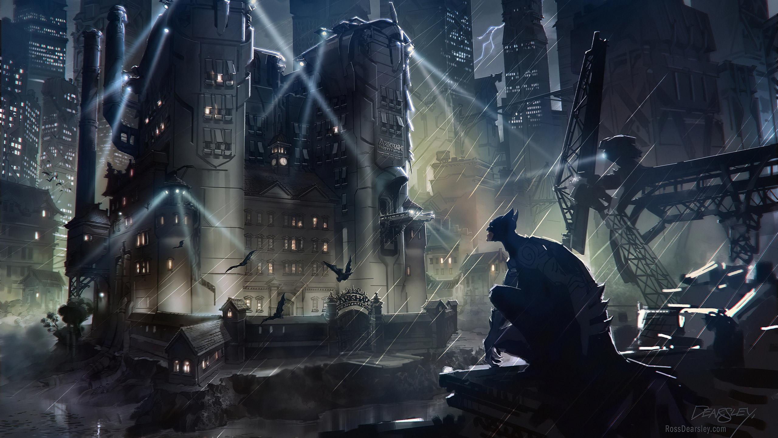 Batman, Gotham City, 1440p resolution, 2560x1440 HD Desktop