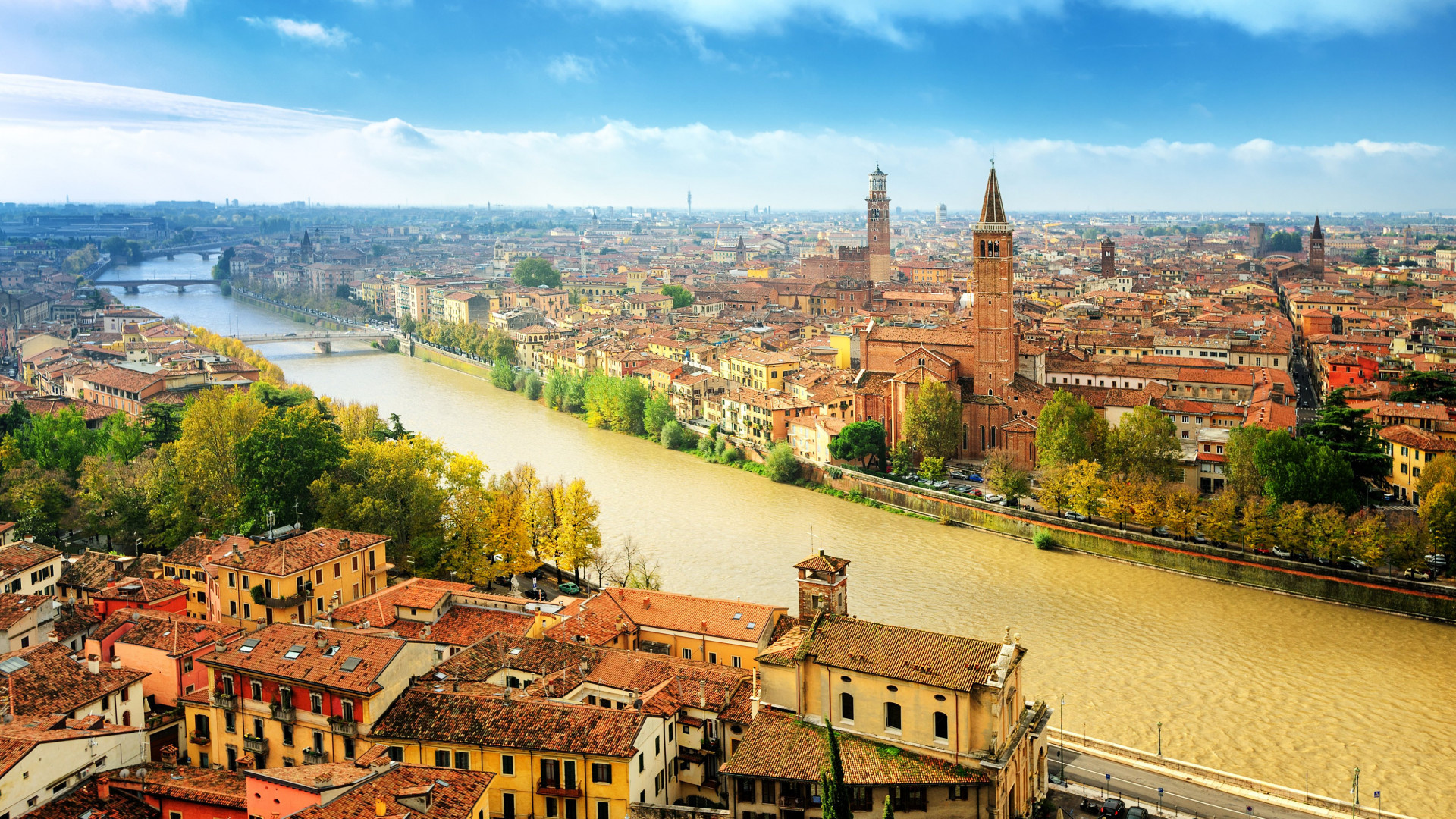 Verona Travels, Verona city wallpaper, Aesthetic appeal, Desktop background, 1920x1080 Full HD Desktop