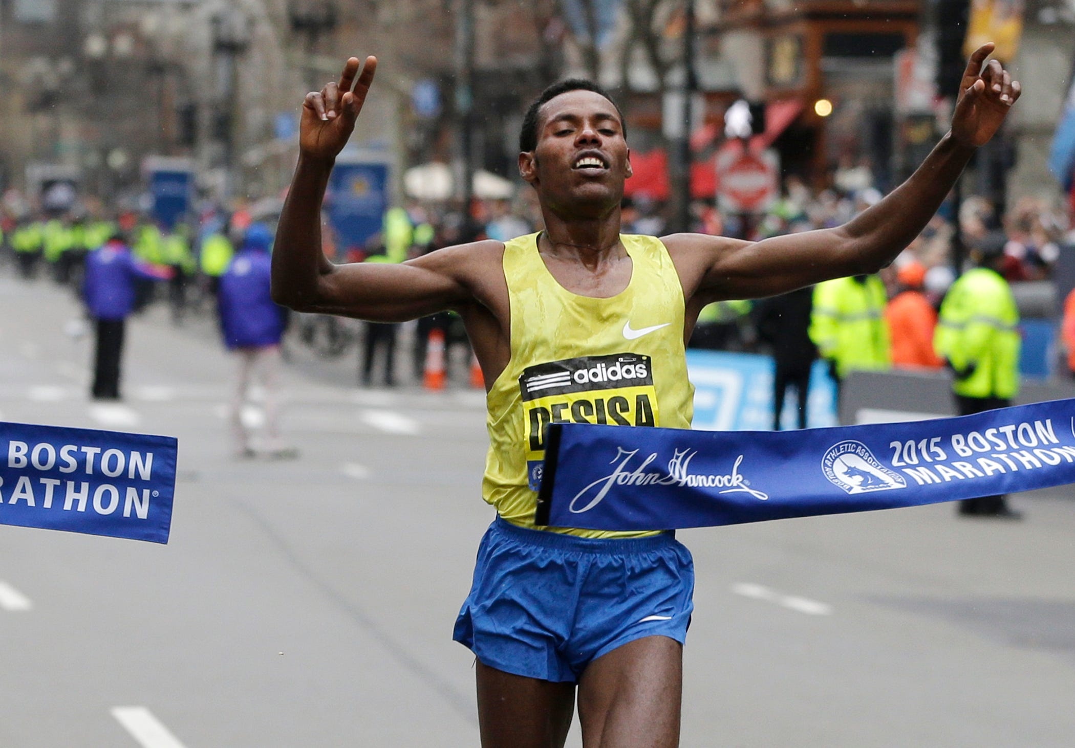 Lelisa Desisa, Second victory, Boston Marathon, 2100x1470 HD Desktop