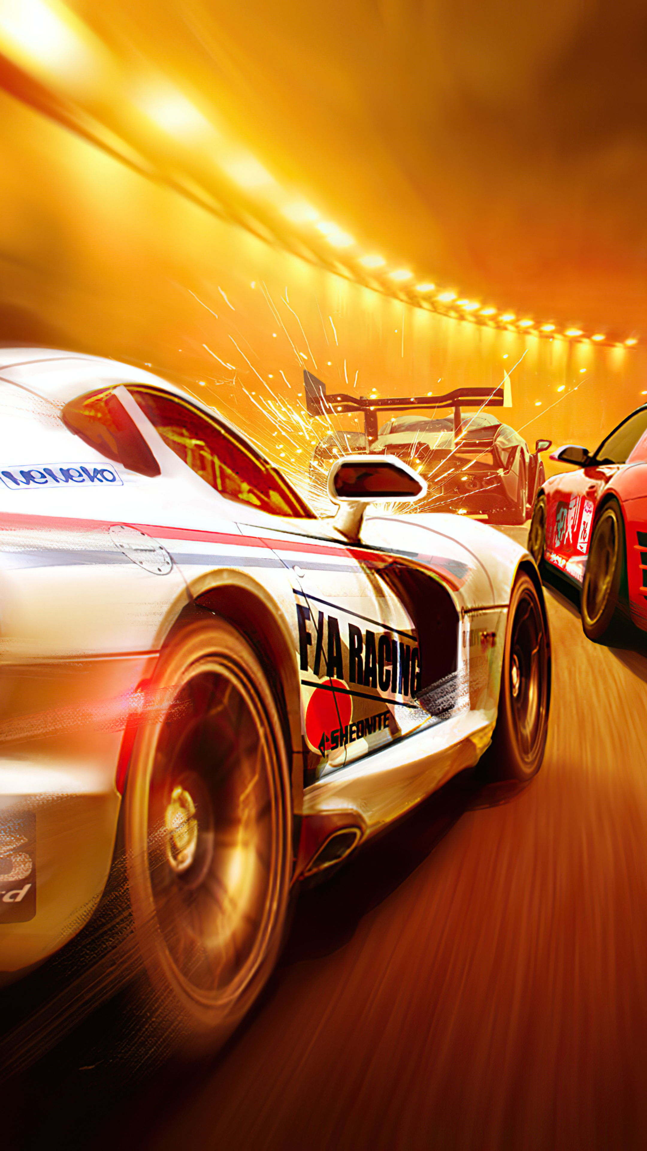 Motorsports: Ridge Racer Unbounded, A racing video game series developed and published by Bandai Namco Entertainment. 2160x3840 4K Background.