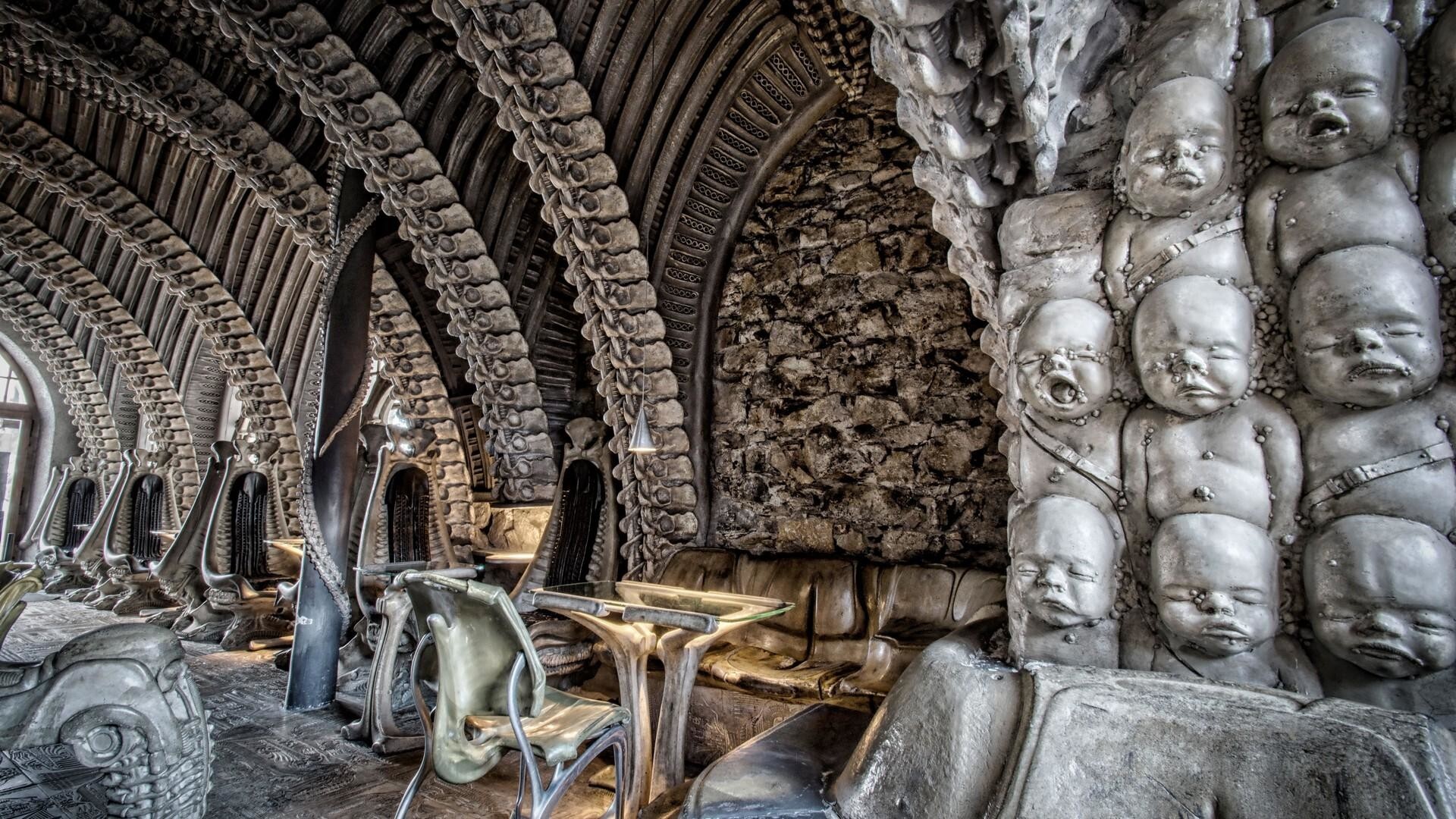 H.R. Giger: Themed Restaurant Dedicated To The Alien Universe. 1920x1080 Full HD Background.