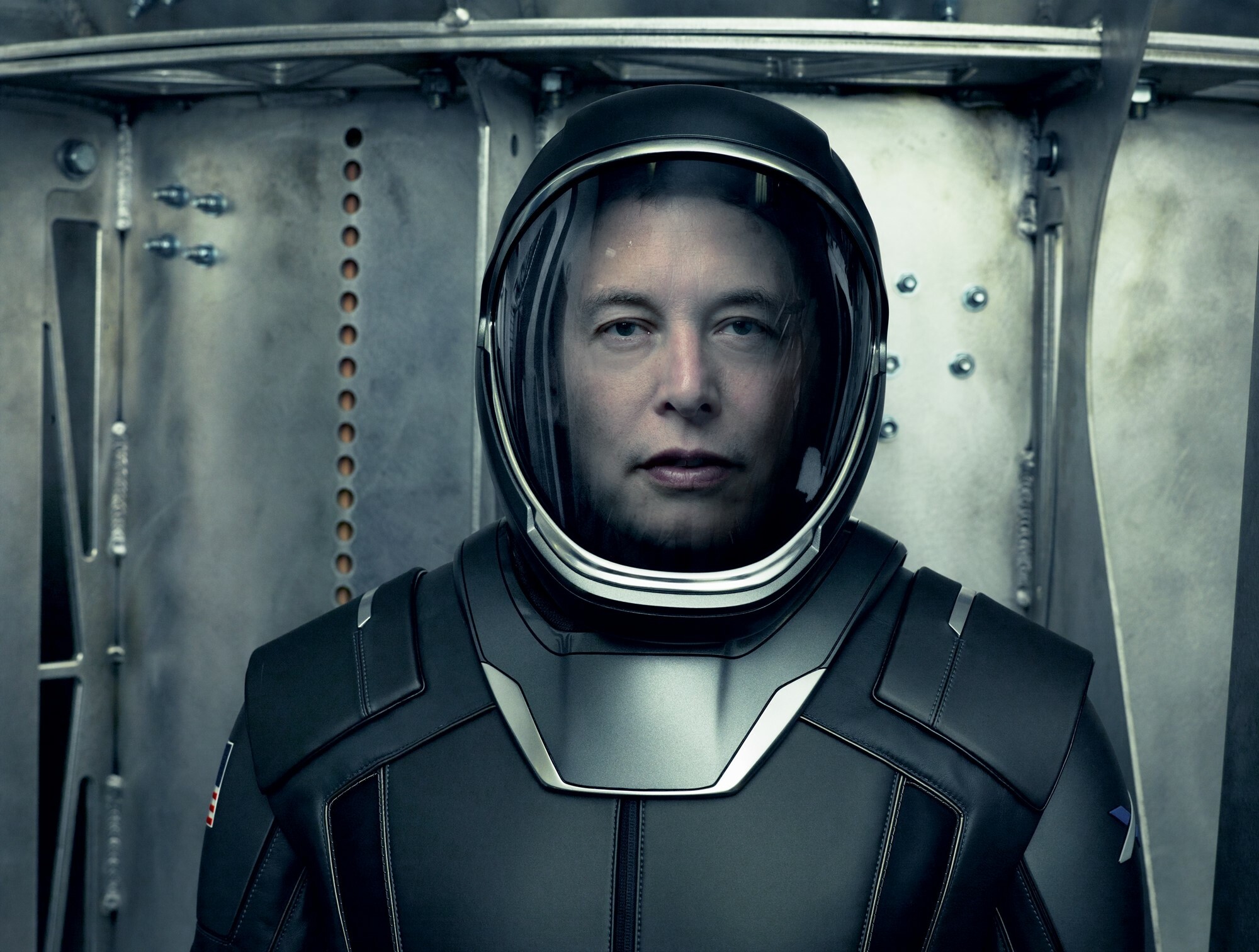 Elon Musk: High tech space suit, Futuristic. 2000x1520 HD Wallpaper.