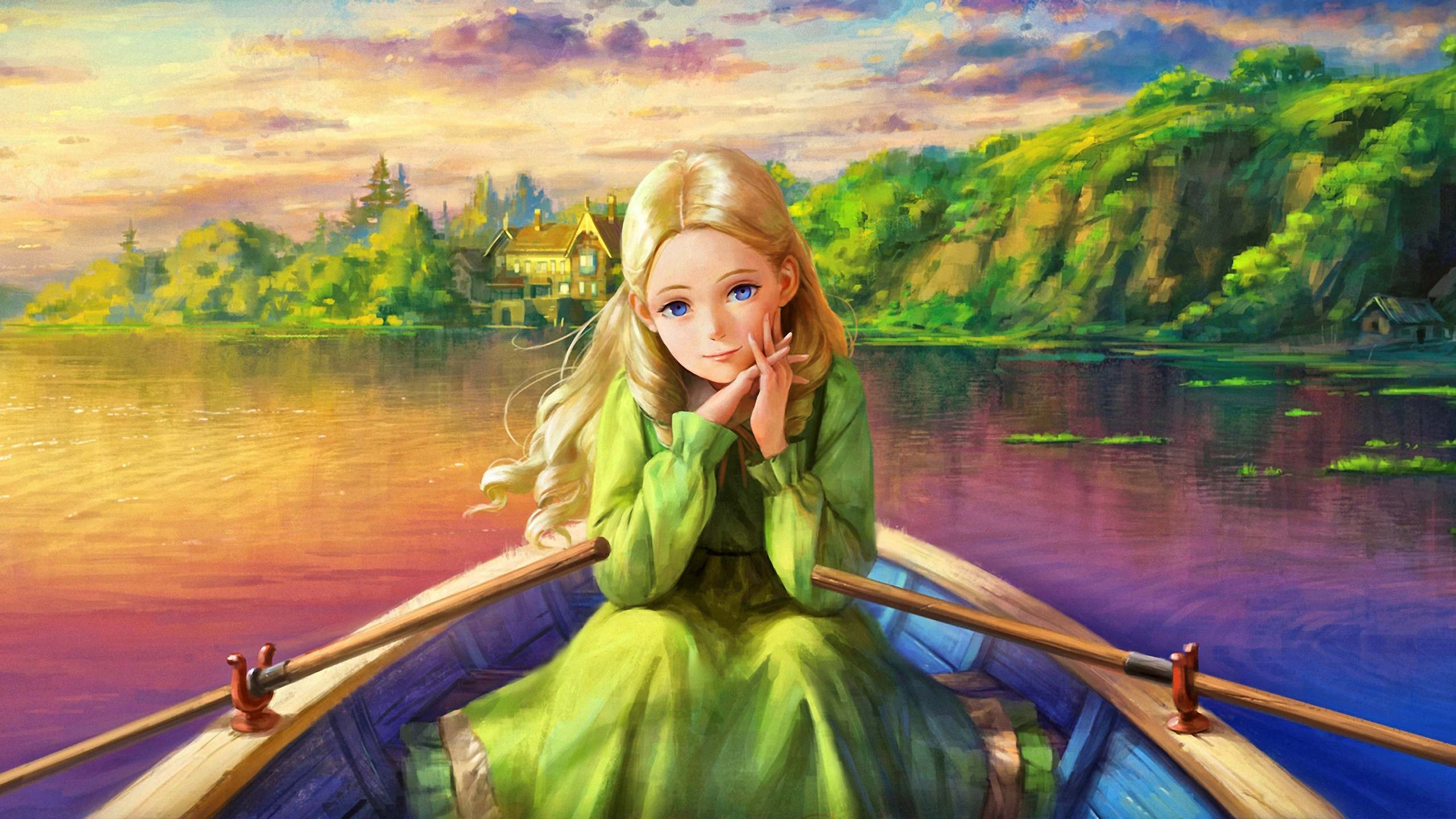 When Marnie Was There (Anime): Painting, Anna's biological maternal grandmother. 2560x1440 HD Background.