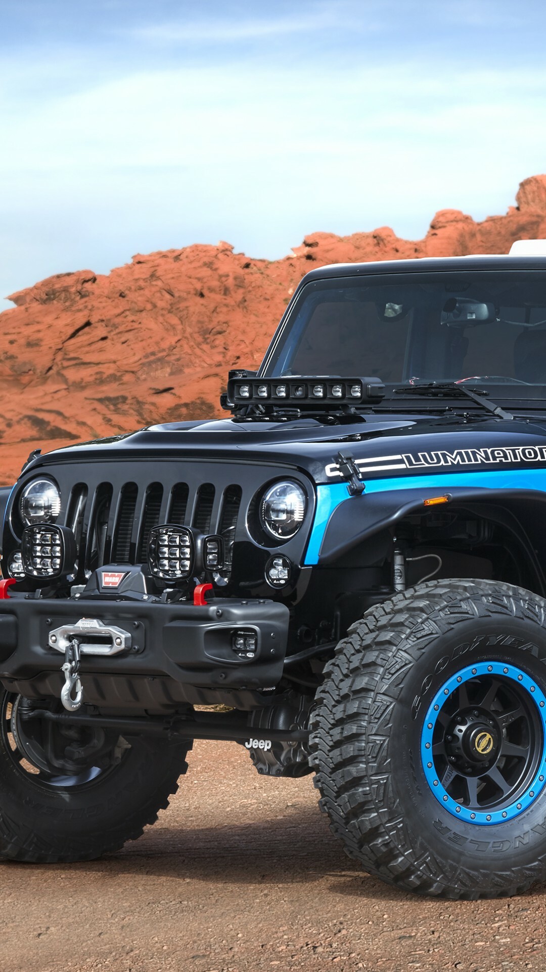 Jeep Wrangler: Luminator concept, SUV, American off-road cars, Vehicle. 1080x1920 Full HD Background.