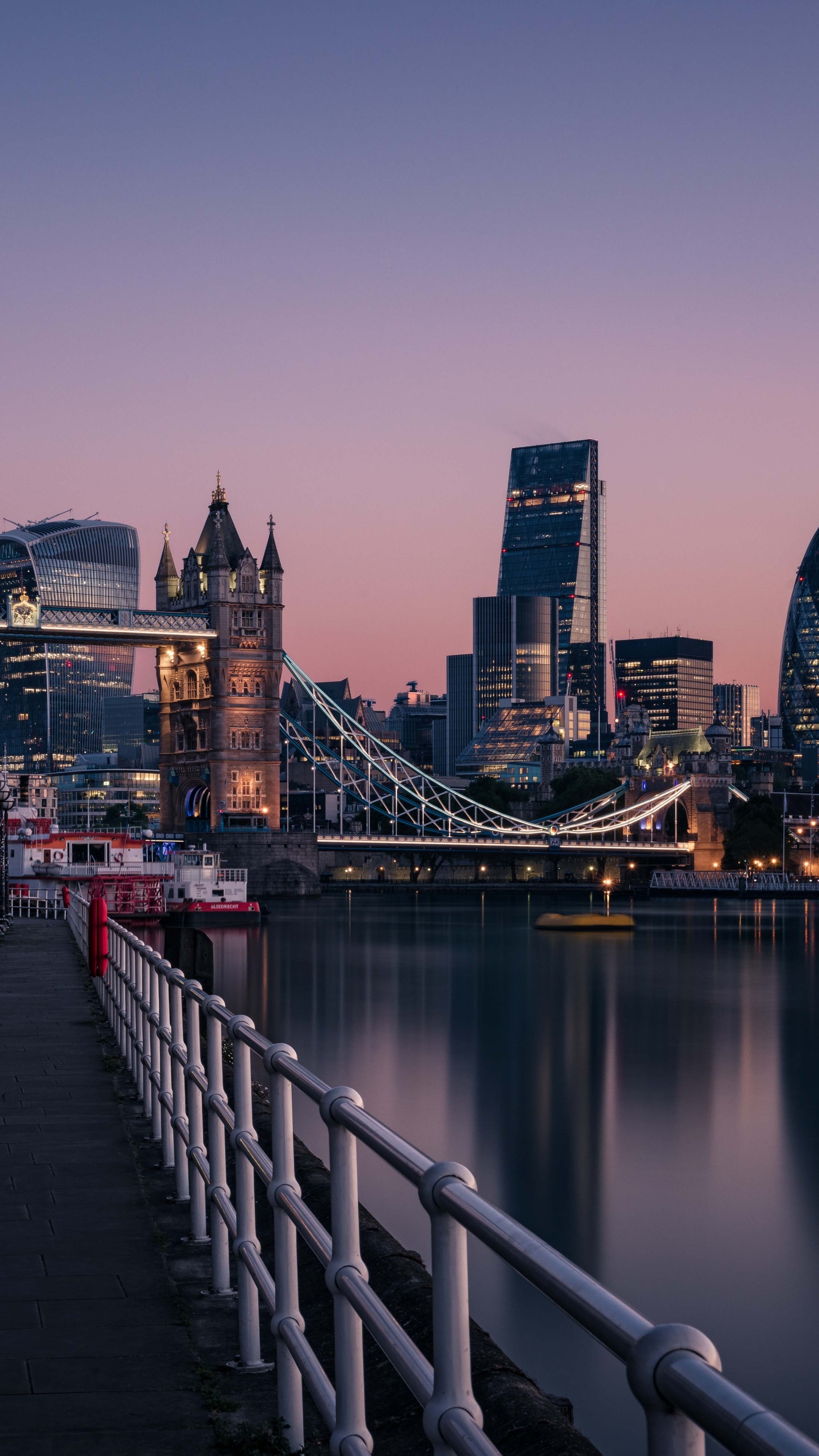 London: England, Tower Bridge, Cityscape, Urban. 2160x3840 4K Wallpaper.