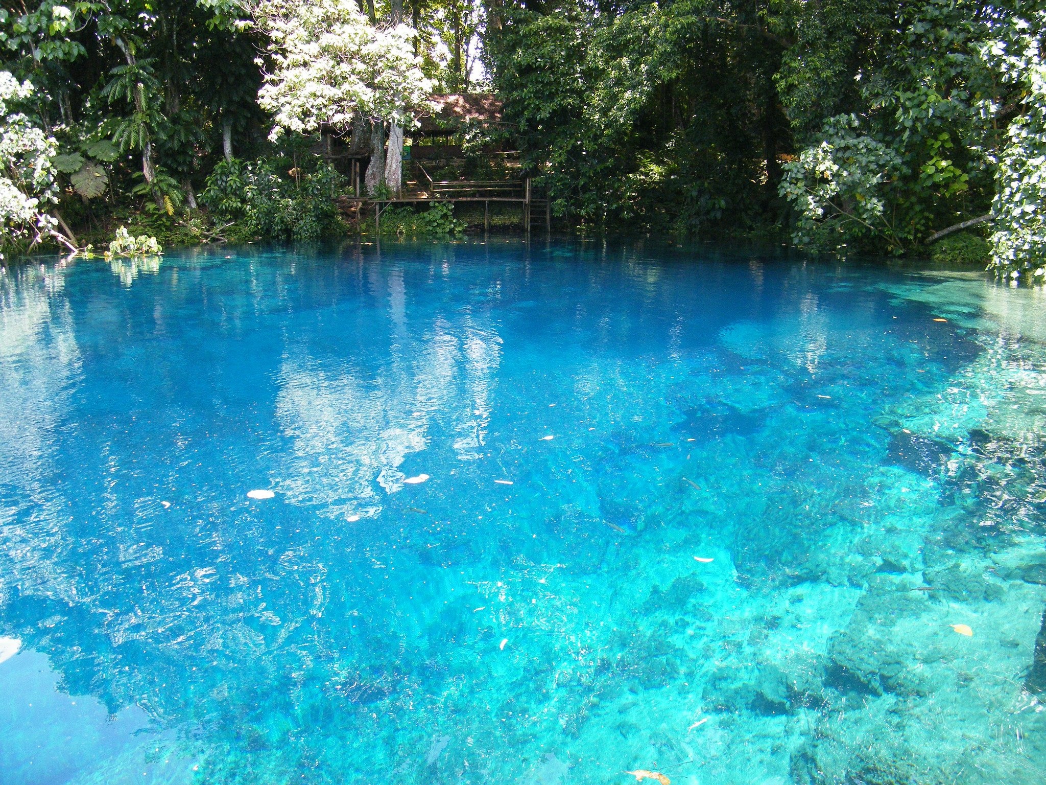 Espiritu Santo, Vanuatu blue holes, Natural wonders, Crystal-clear water, 2050x1540 HD Desktop