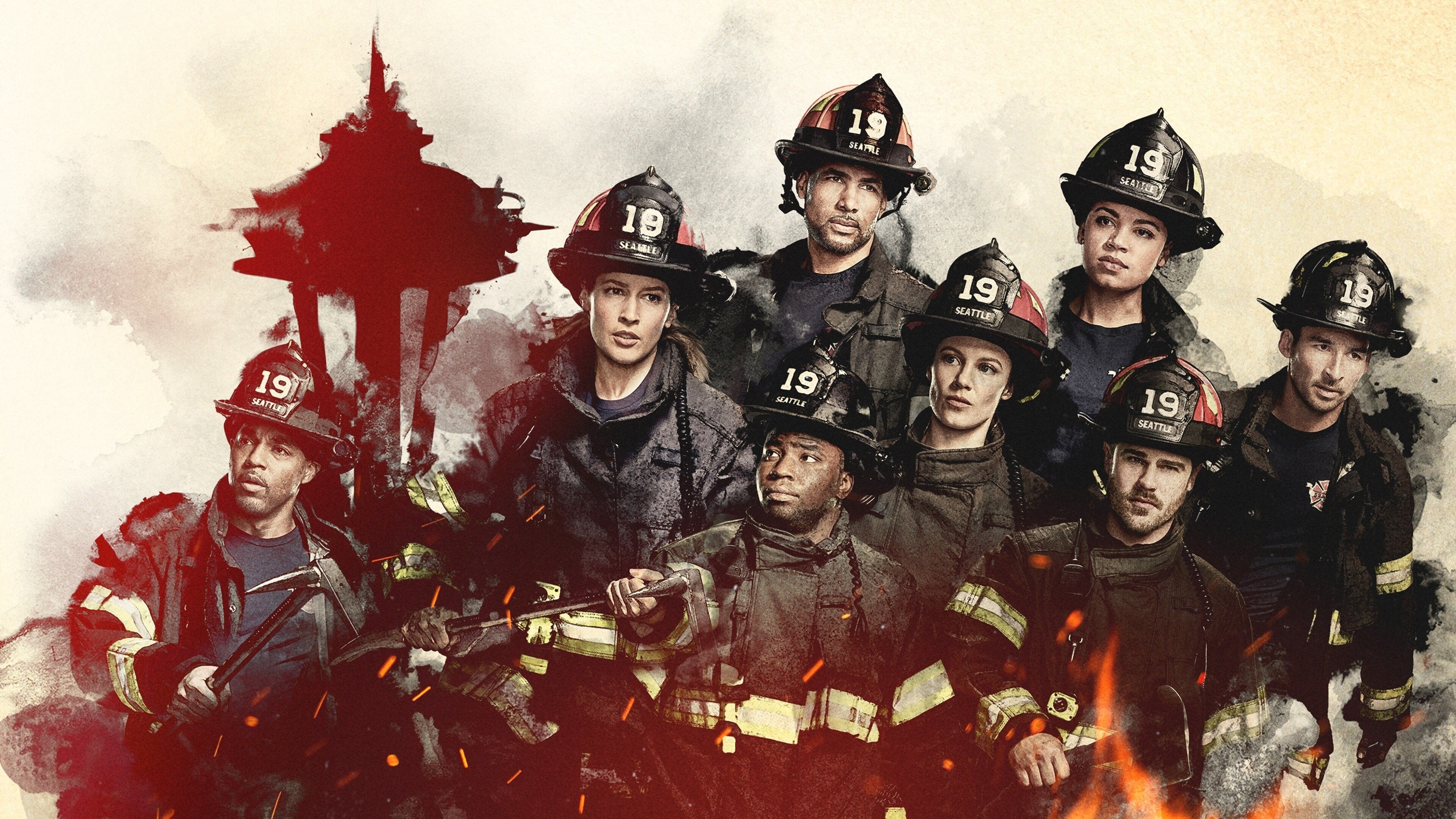 Station 19 (TV Series): An American Action Drama, Life At Firehouse Station, Created By Stacy McKee. 3840x2160 4K Background.