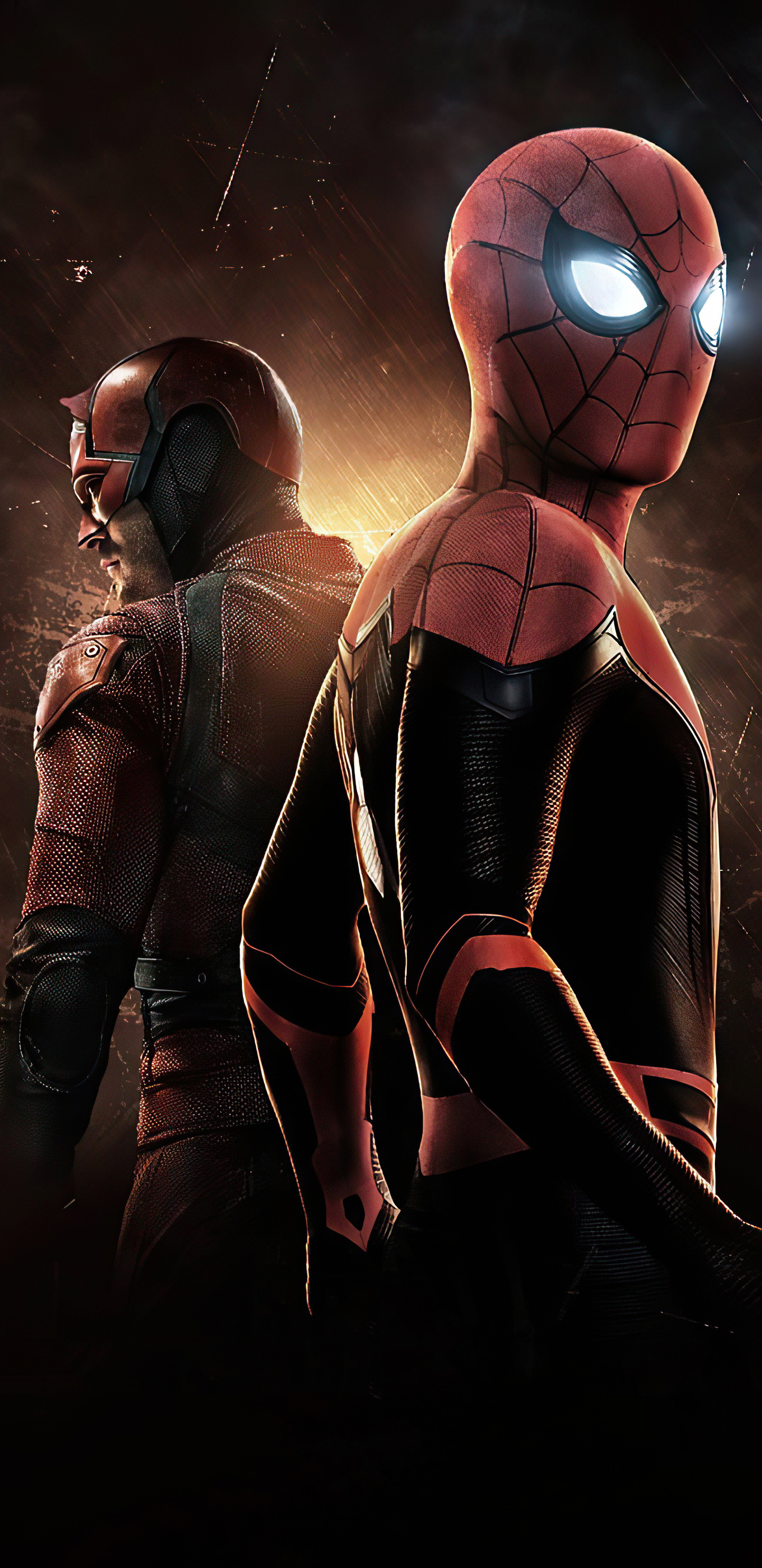 Spider-Man and Daredevil, 4K Samsung Galaxy, Note 9, Superhero wallpapers, 1440x2960 HD Phone