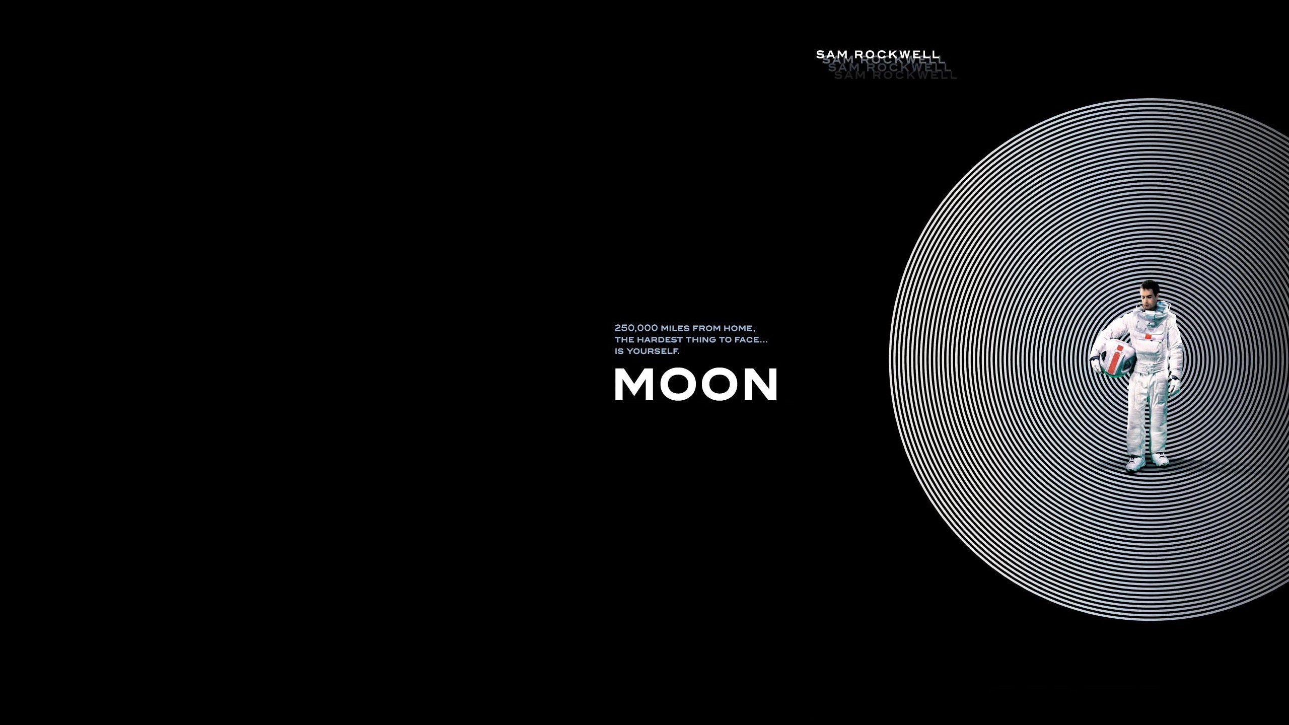 Moon (Movie): A 2009 science fiction drama film directed by Duncan Jones, Sam Rockwell. 2560x1440 HD Background.
