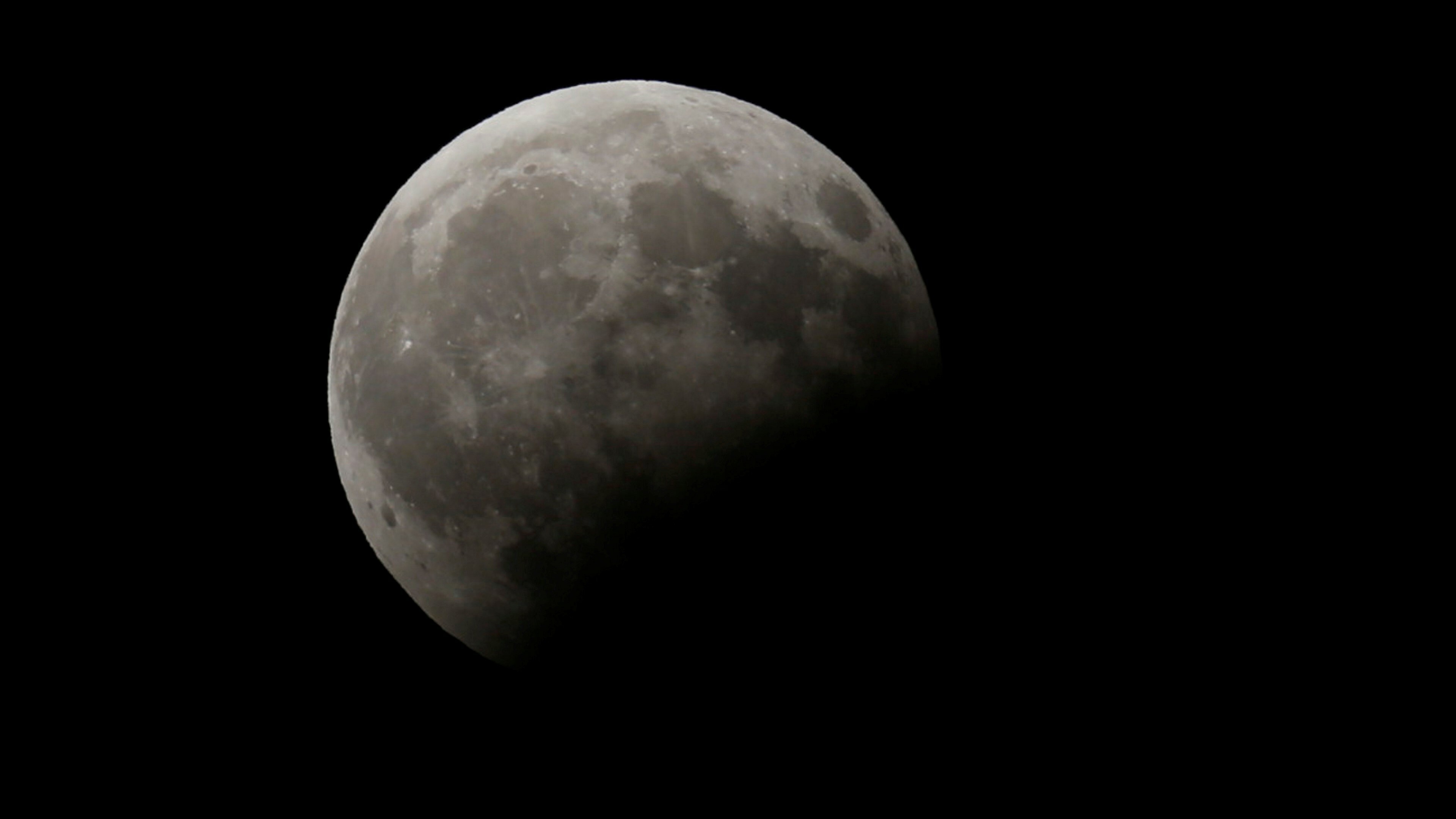Moon eclipse in space, Enigmatic universe, Celestial ballet, Cosmic masterpiece, 3840x2160 4K Desktop