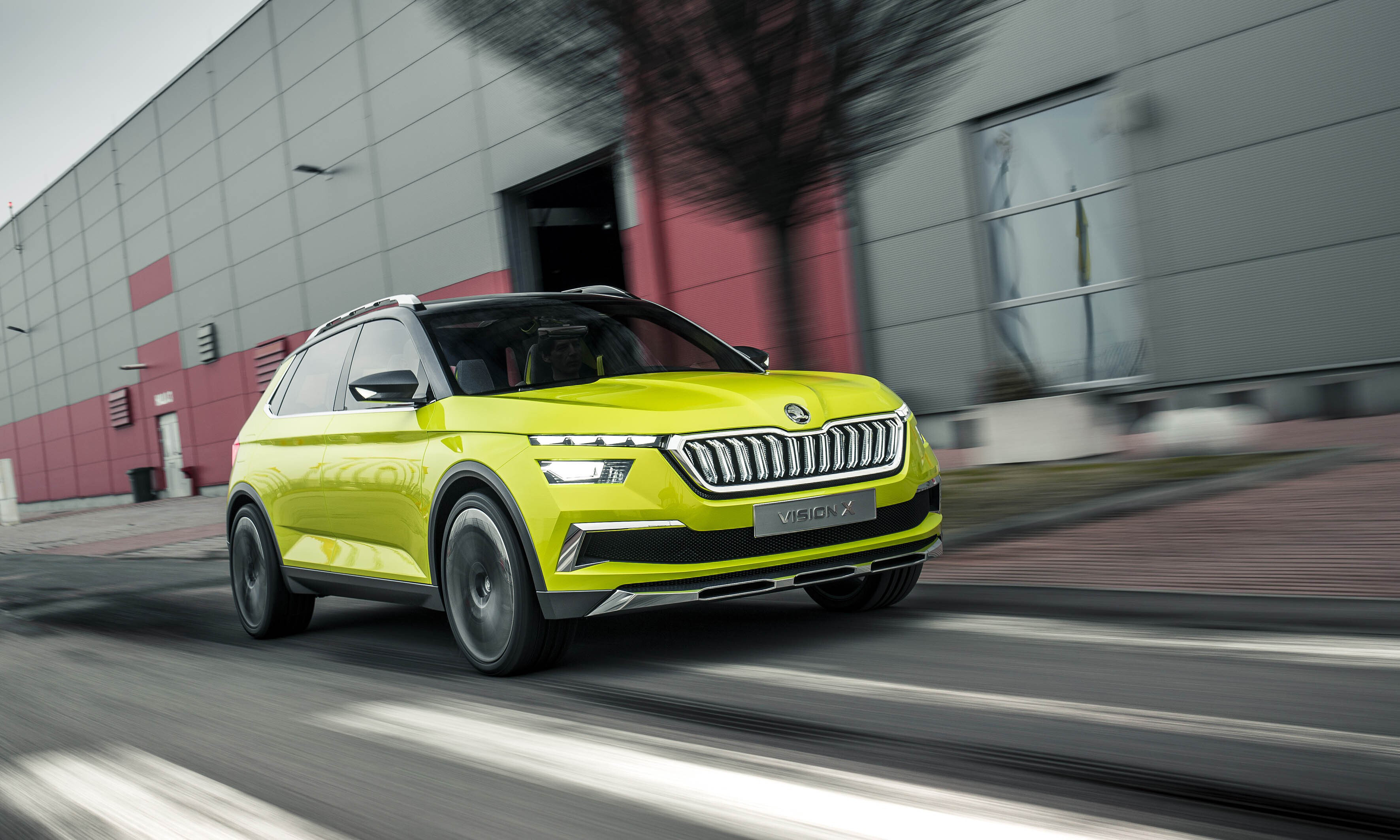 Skoda: Vision X 2018 Front, A compact crossover. 3550x2130 HD Background.