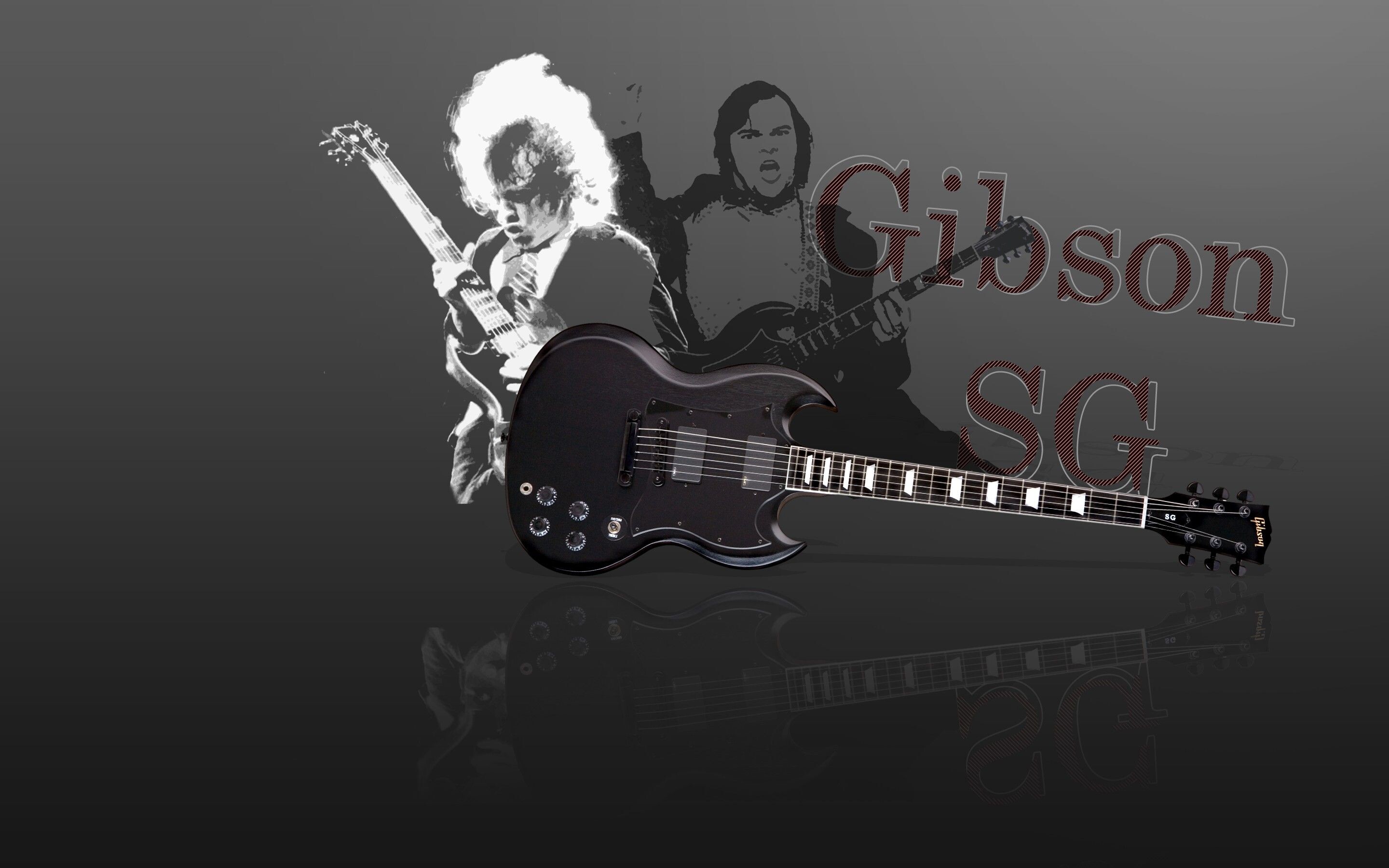Gibson Guitar: A Fretted Musical Instrument, Jack Black, Angus McKinnon Young. 2880x1800 HD Wallpaper.