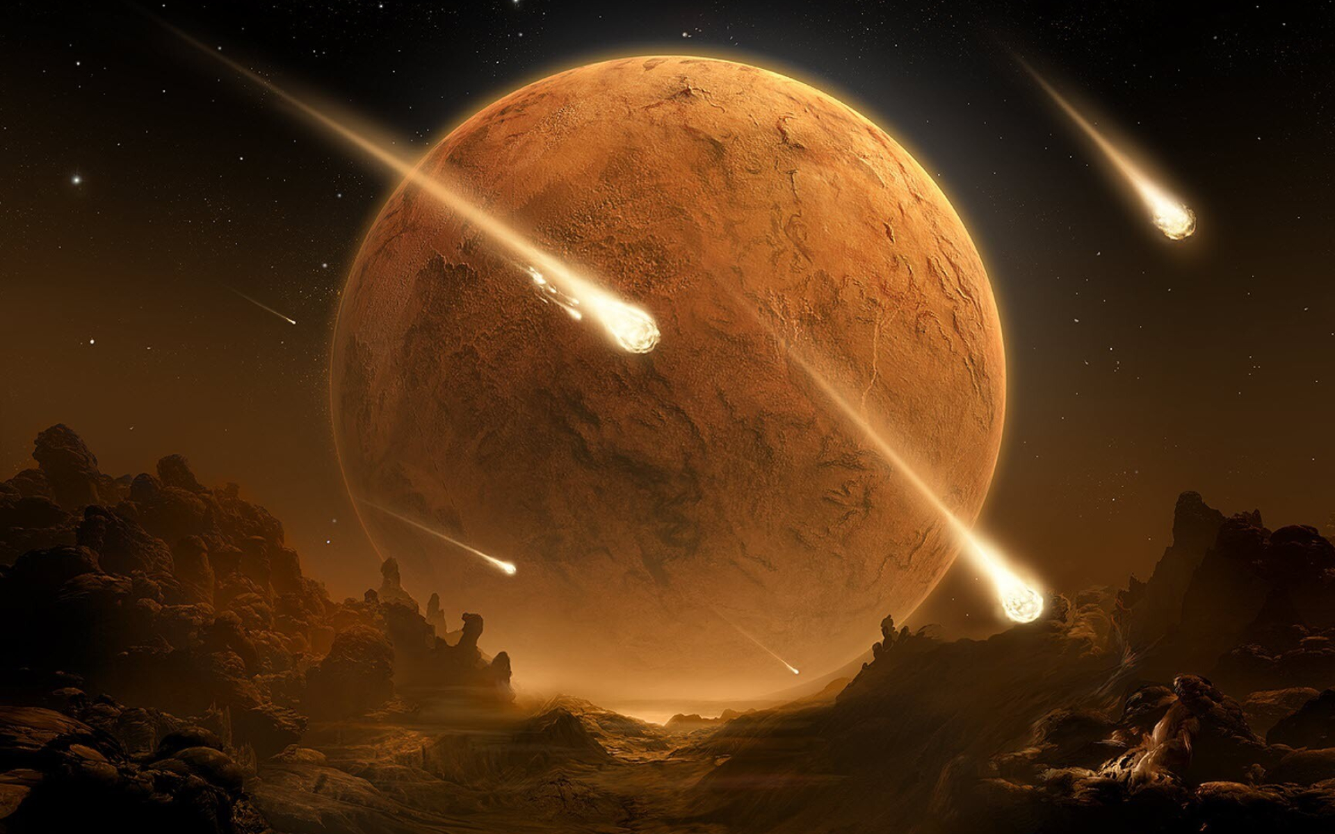 Meteor: Meteorites, Astronomical events seen from a planet's surface. 1920x1200 HD Wallpaper.