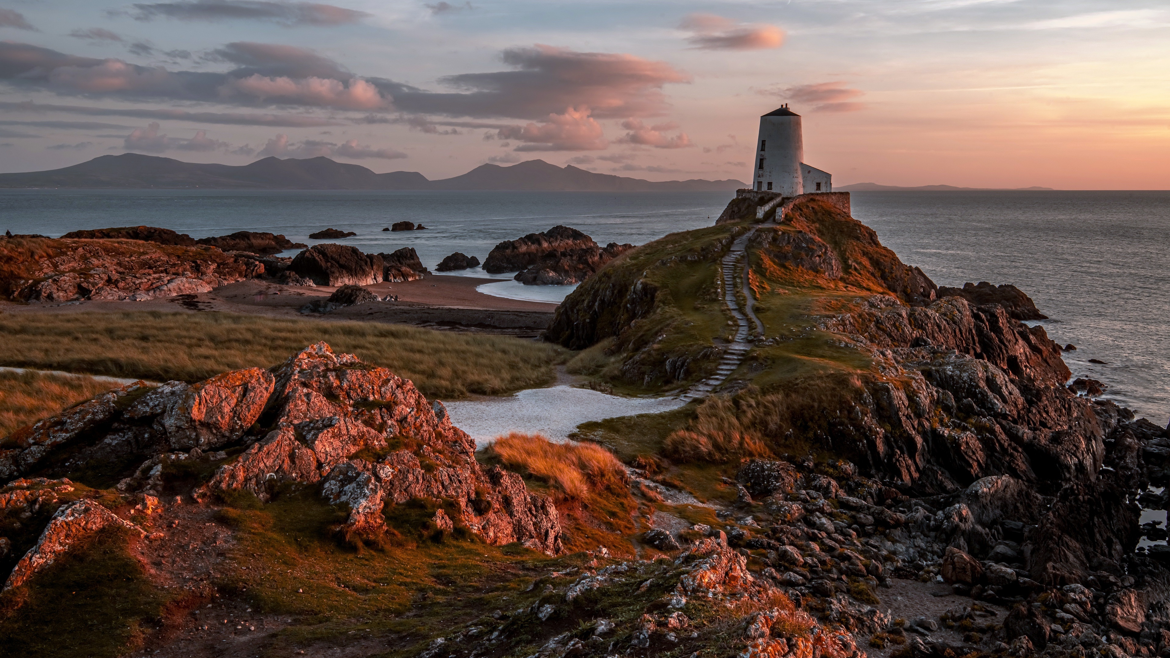 Wales, Coast lighthouse, Wales island wallpaper, 3840x2160 4K Desktop