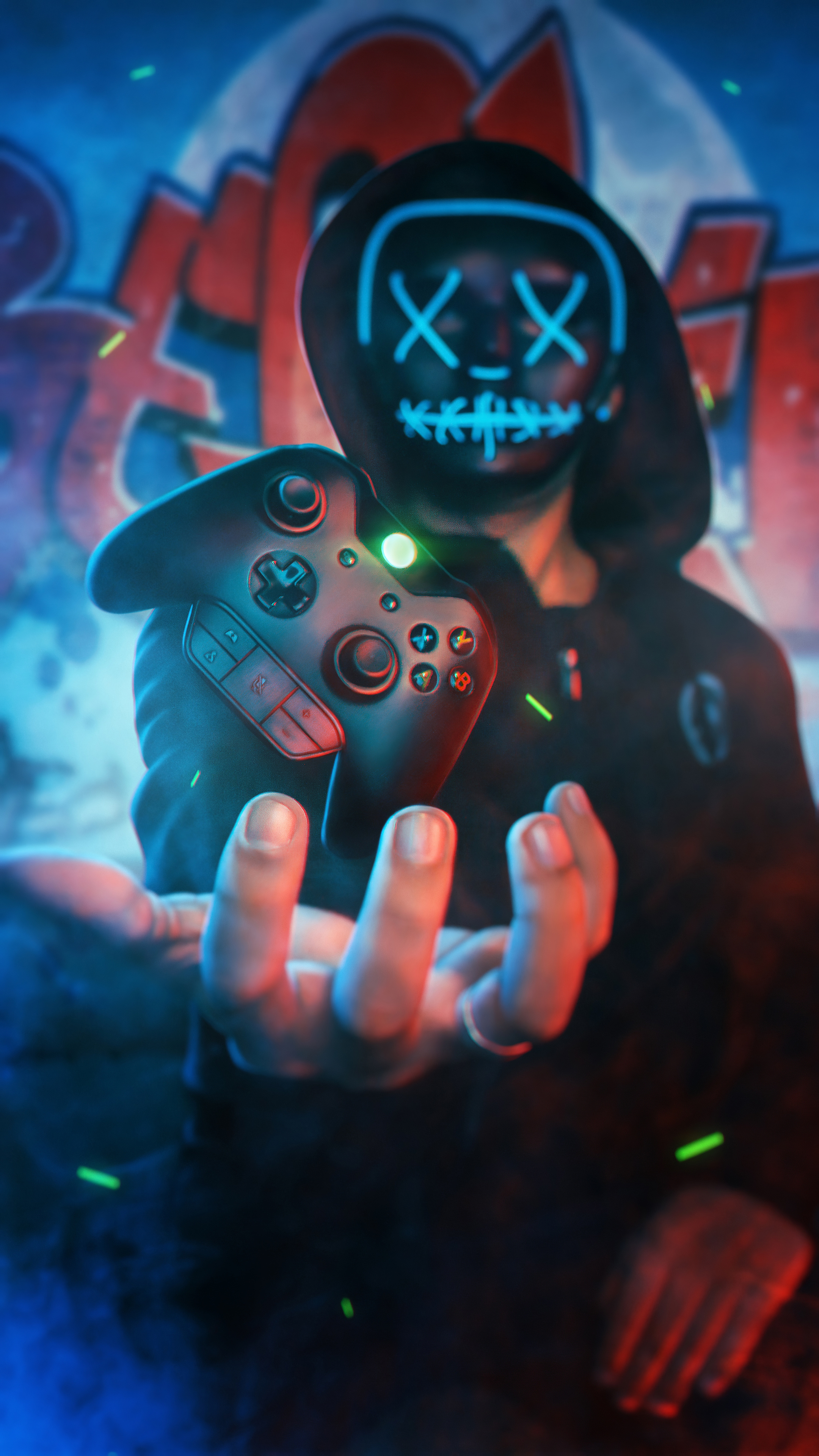 Gamer boy mask, Xperia wallpapers, HD 4K images, Backgrounds, 2160x3840 4K Handy