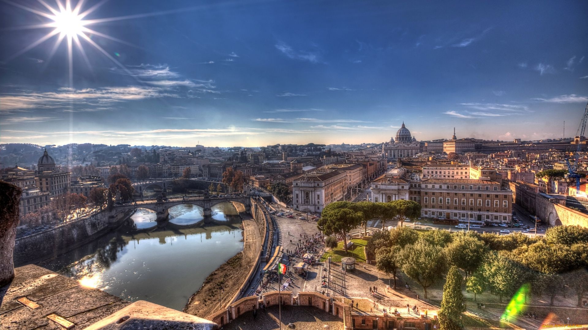 Rome: Capital of Italy since 1870 and the seat of public administration, An important cultural and economic center. 1920x1080 Full HD Wallpaper.