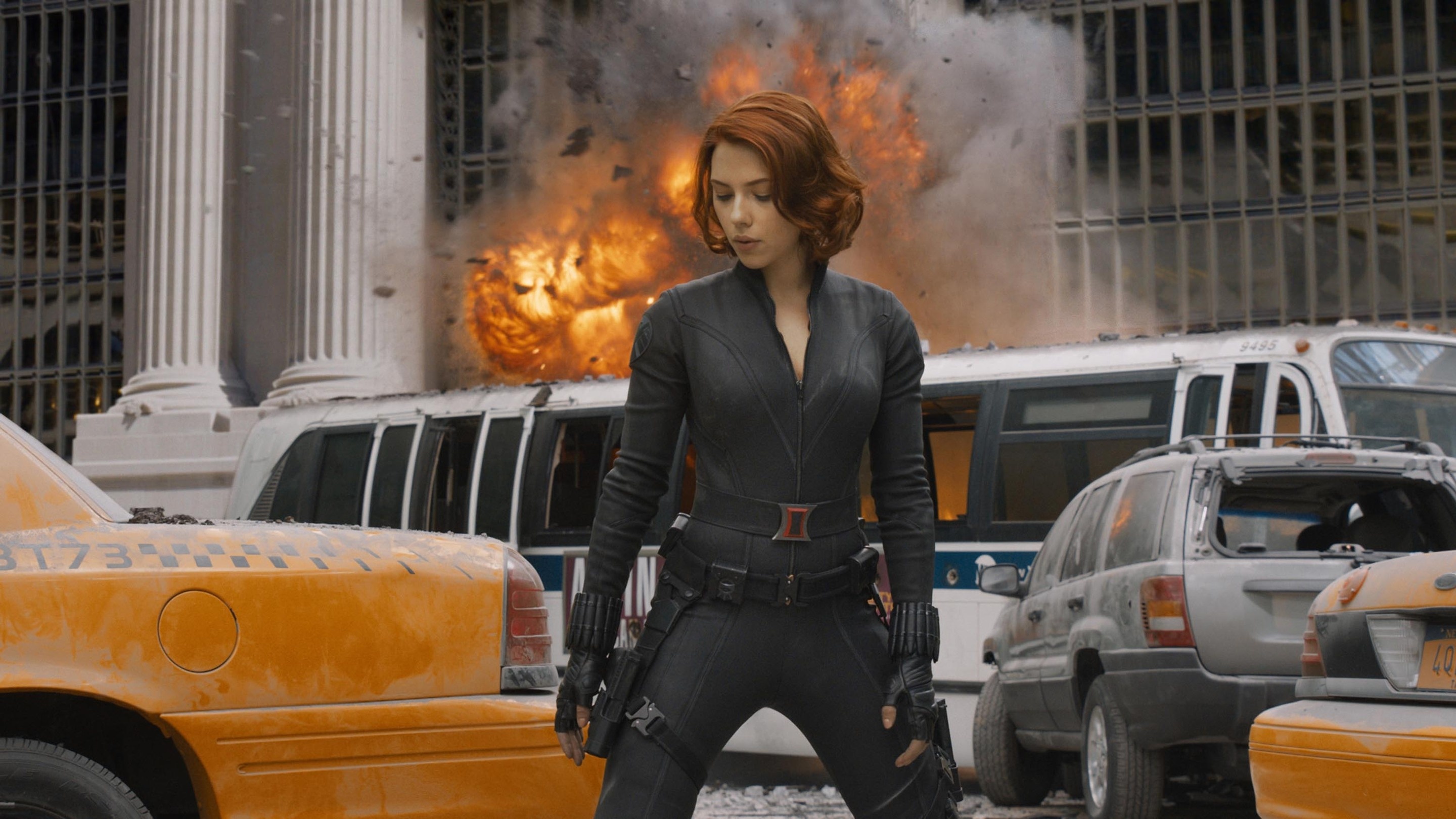 Scarlett Johansson, Black Widow, Marvel movies, Actress, 2880x1620 HD Desktop