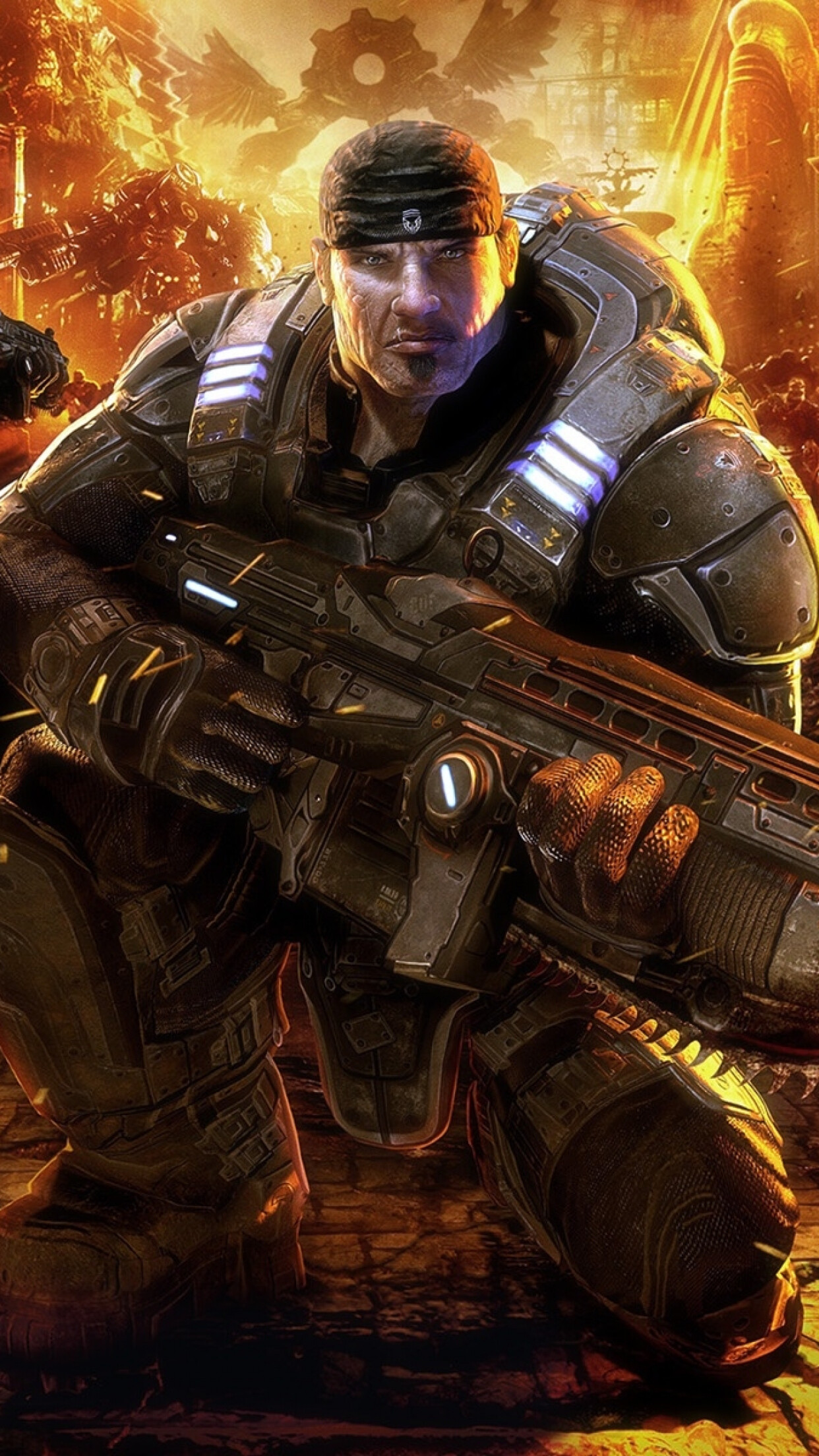 Gears of War franchise, Marcus Fenix, Epic gaming wallpapers, Action-packed battles, 1250x2210 HD Phone