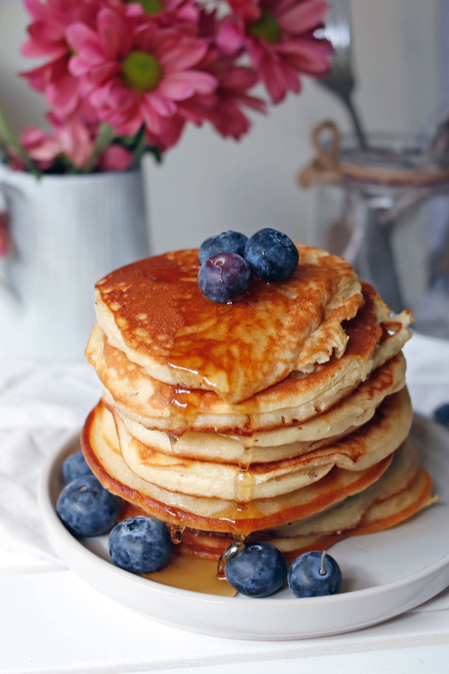 Pancake: Usually eaten for breakfast, with butter and syrup. 1500x2250 HD Wallpaper.