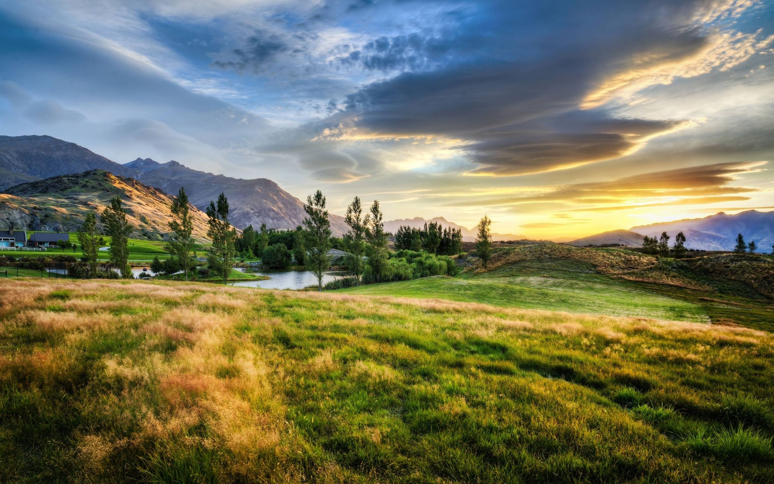 South Island, New Zealand, Scenery wallpapers, Mountain views, 2560x1600 HD Desktop