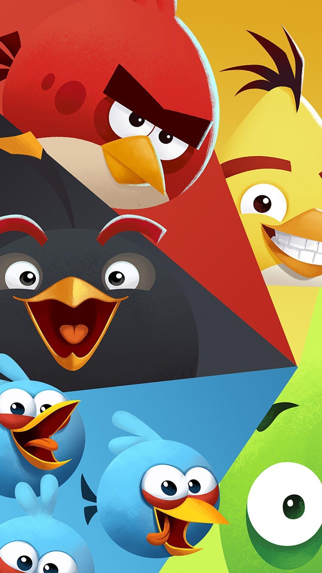 Angry Birds collection, Diverse characters, Gaming icons, Feathered friends, 1080x1920 Full HD Phone