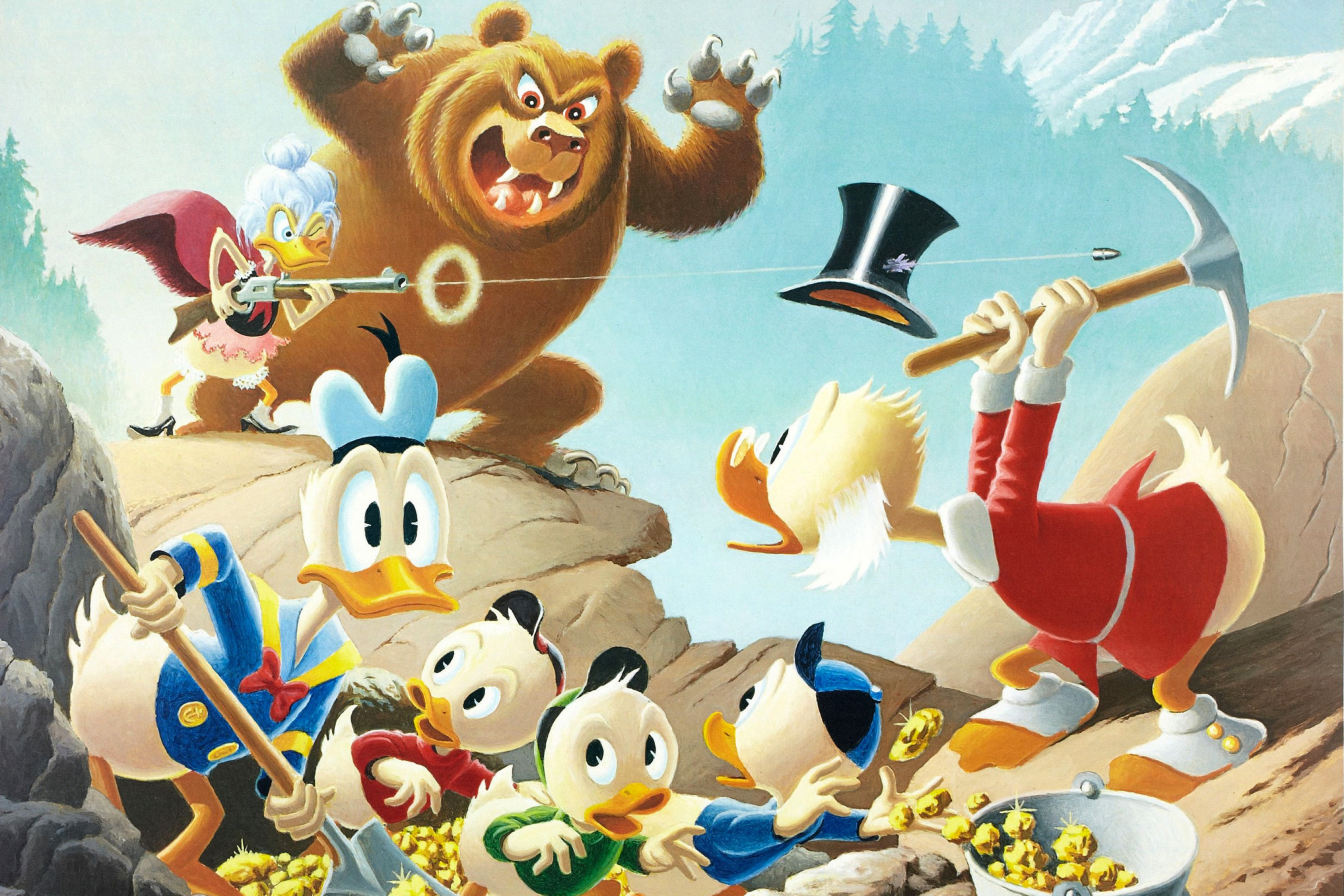 DuckTales Animation, Scrooge McDuck, HD wallpapers, Disney, 2880x1920 HD Desktop