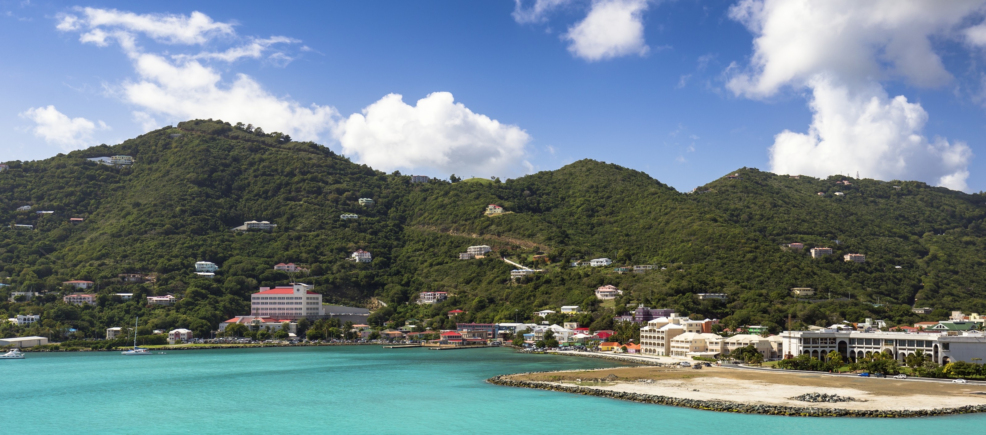 Road Town, British Virgin Islands, Vistra, Travel, 3200x1420 Dual Screen Desktop