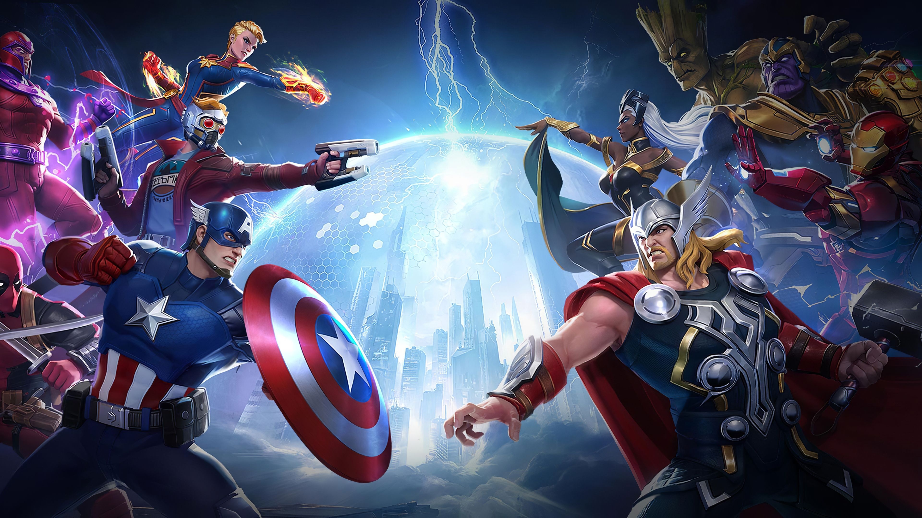 Superheroes, Epic battles, Legendary powers, Comic book inspiration, 3840x2160 4K Desktop