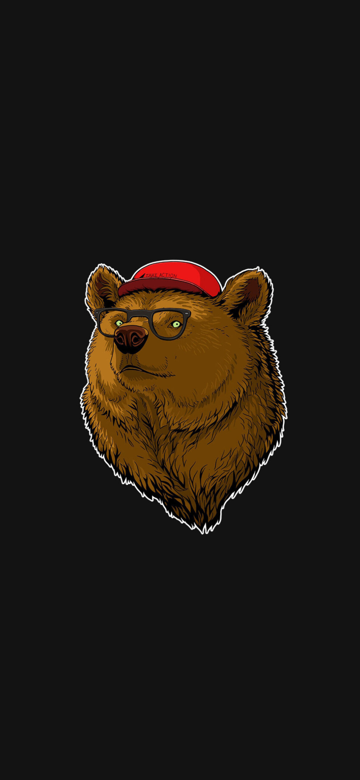Bear: A large, strong wild animal with thick fur. 1170x2540 HD Background.