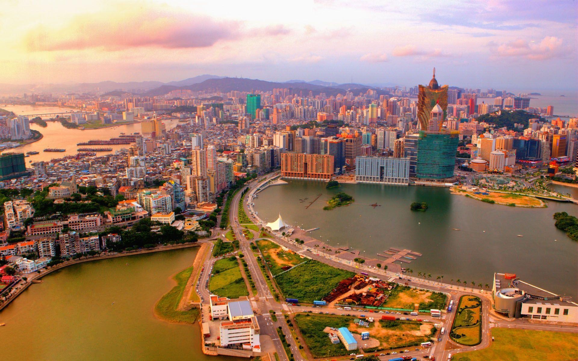 Macau, City skyline, Vibrant culture, East meets West, 1920x1200 HD Desktop