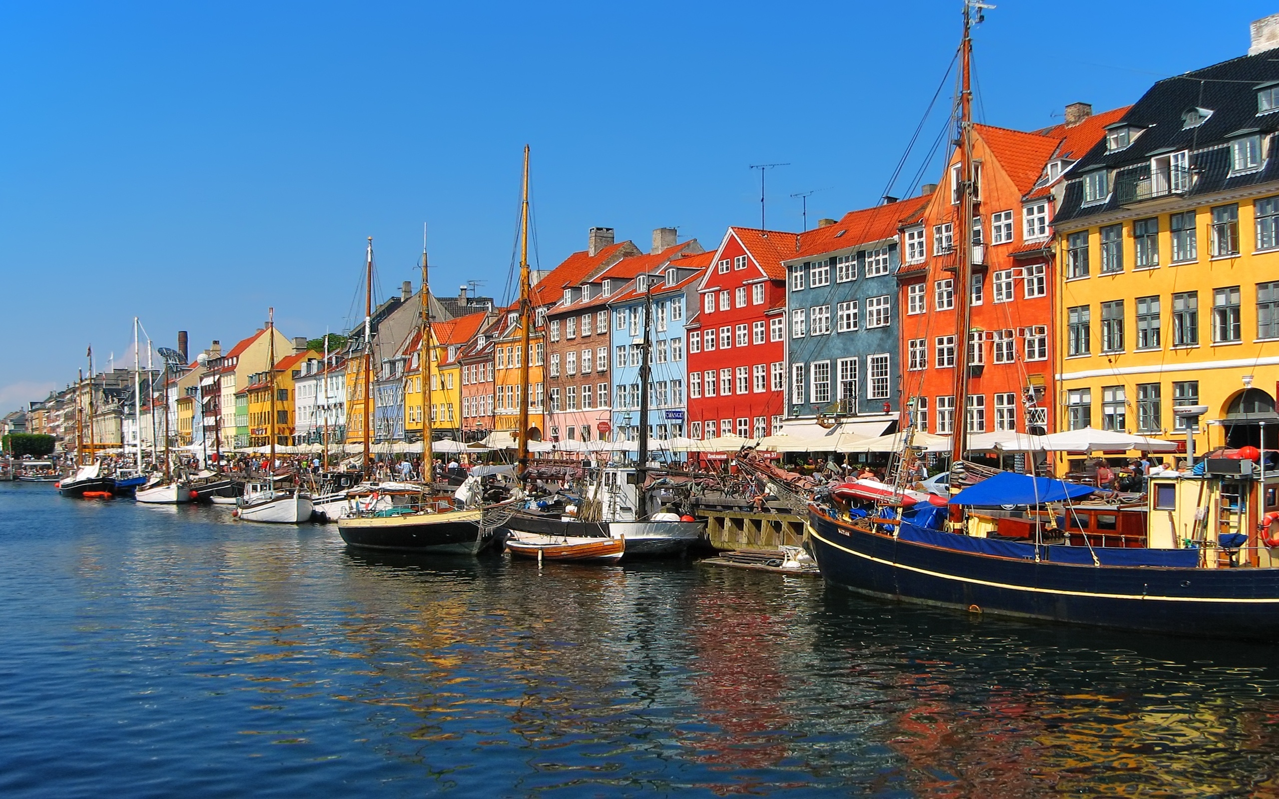 Atemberaubende Luftaufnahme von Nyhavn, 2560x1600 HD Desktop