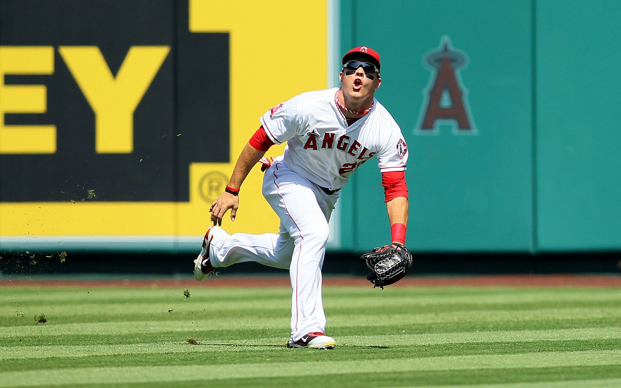 Mike Trout: Regarded as one of the most outstanding young players in the history of baseball. 2050x1280 HD Wallpaper.