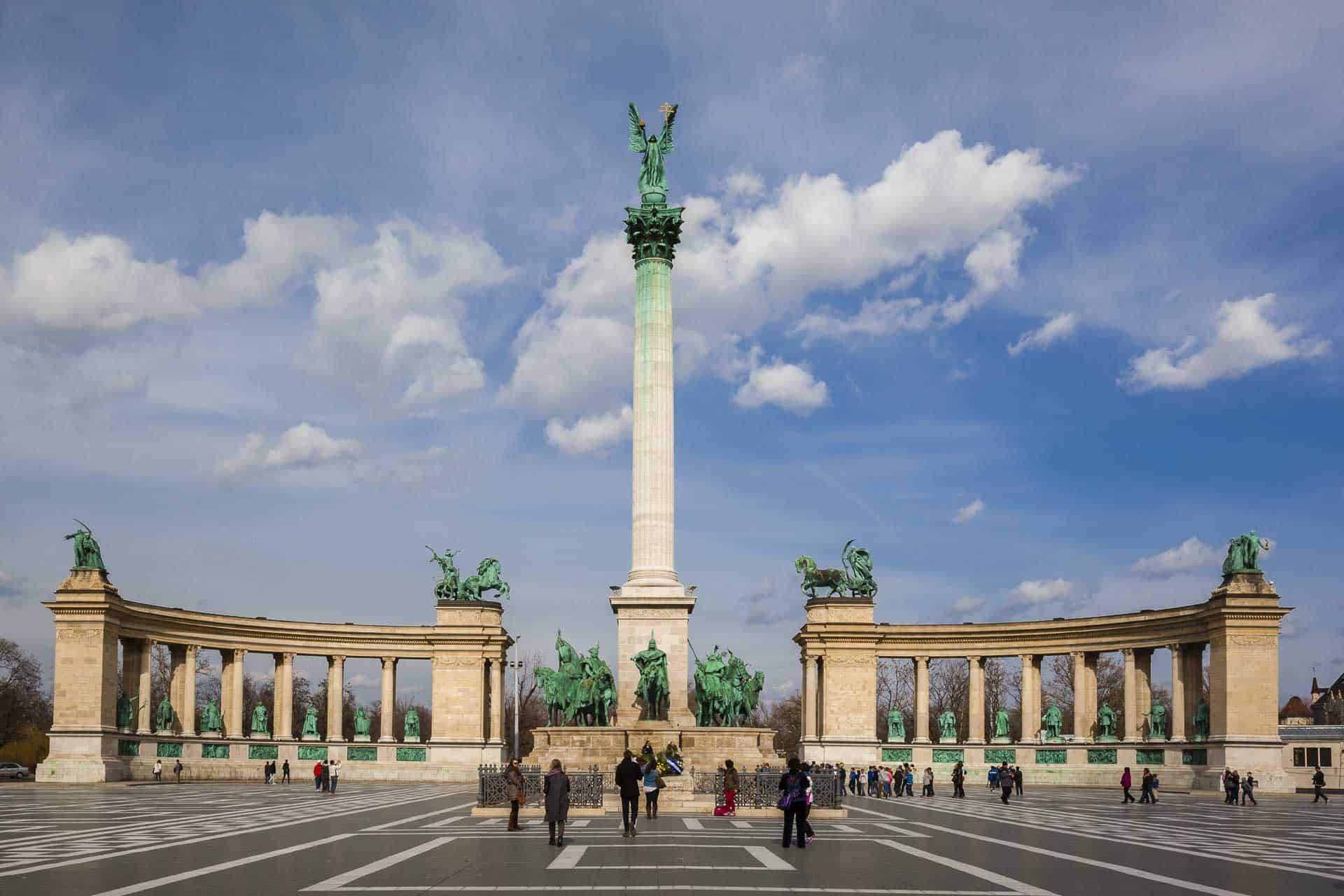 Hungary: Heroes' Square, Millennium Monument, Zuglo, Budapest. 1920x1280 HD Wallpaper.