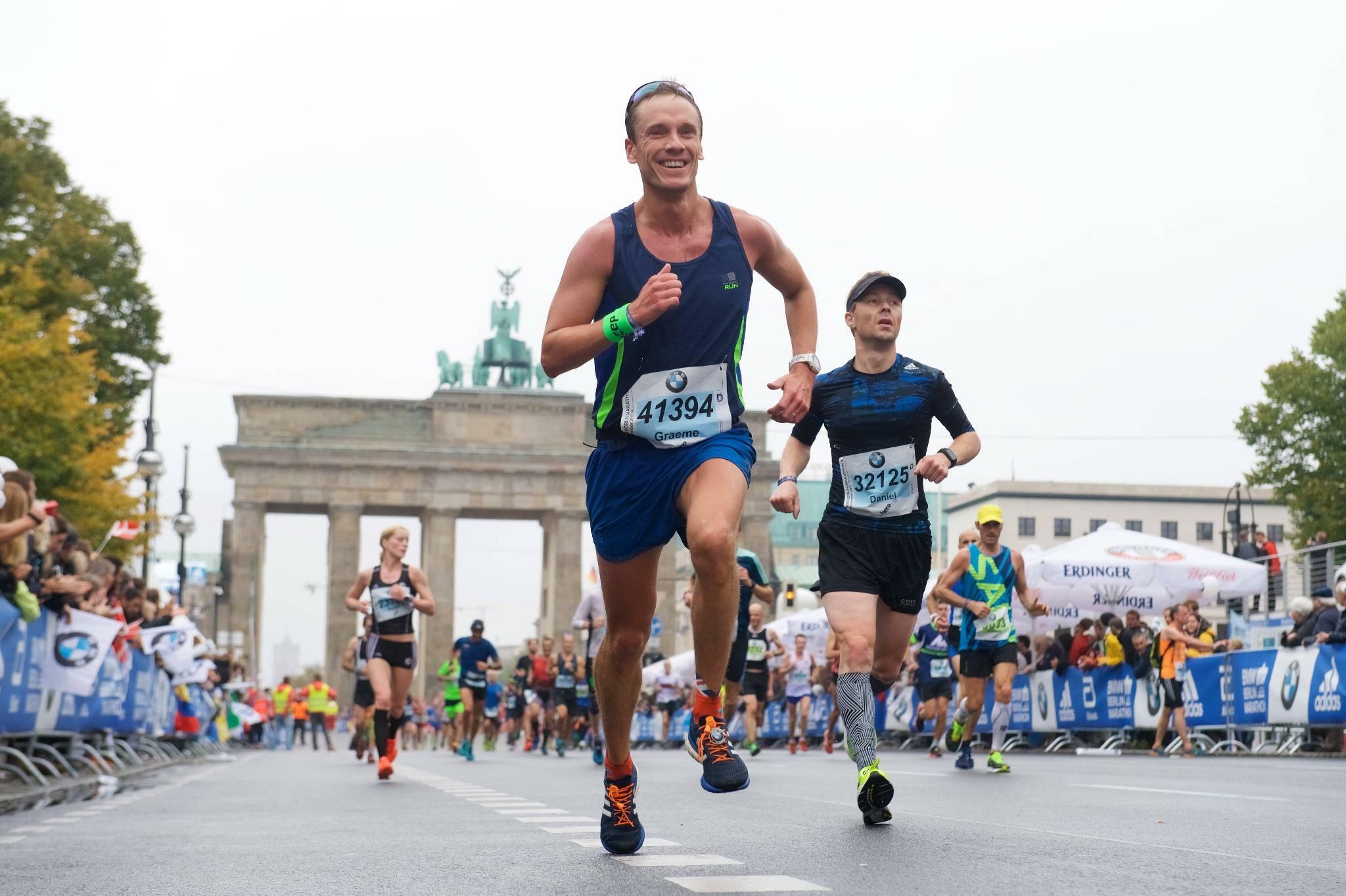 Marathon: Berlin 2018, A running race about 42 kilometers long, Running competition, Brandenburg Gate. 2050x1370 HD Background.