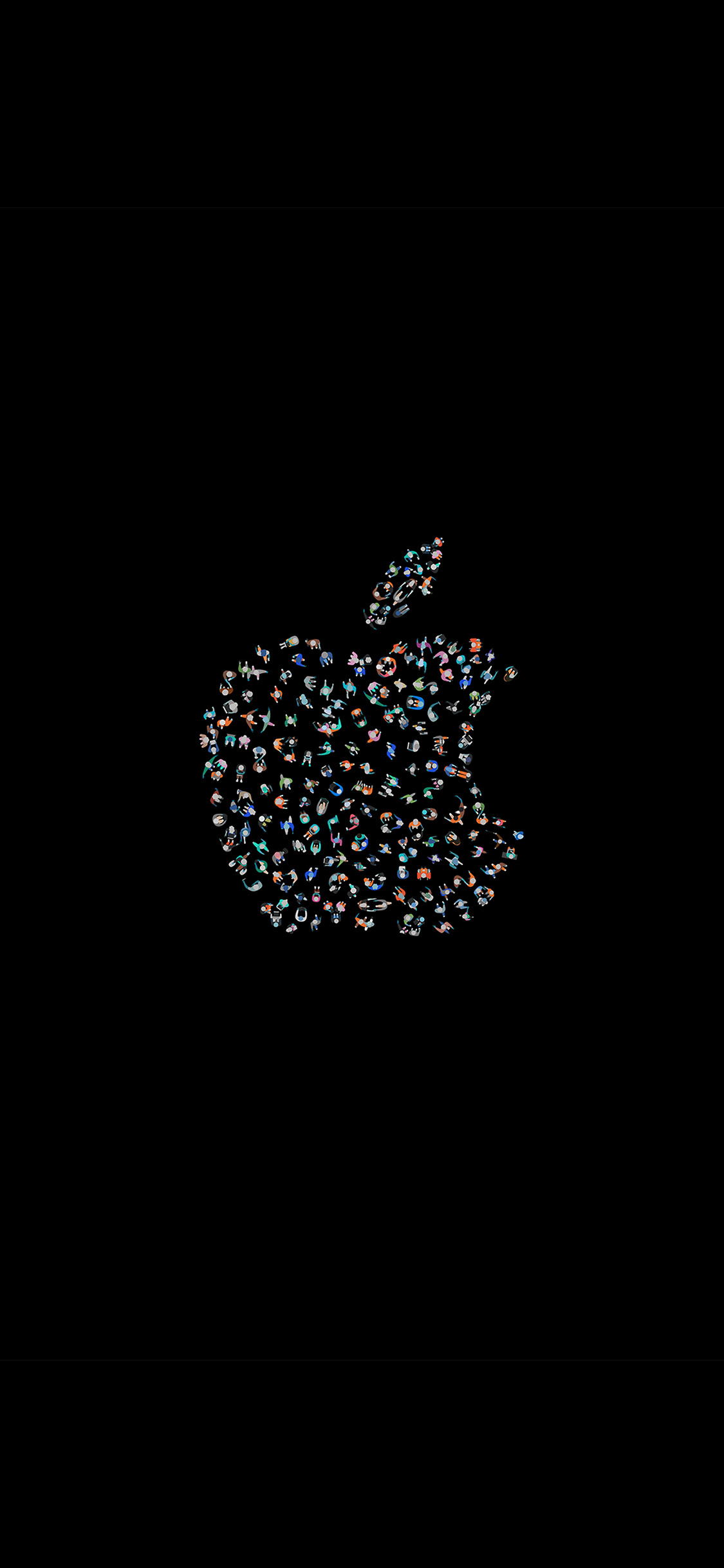 iOS Logo, iPhone 11 wallpaper, Dark minimal illustration, Art, 1130x2440 HD Phone