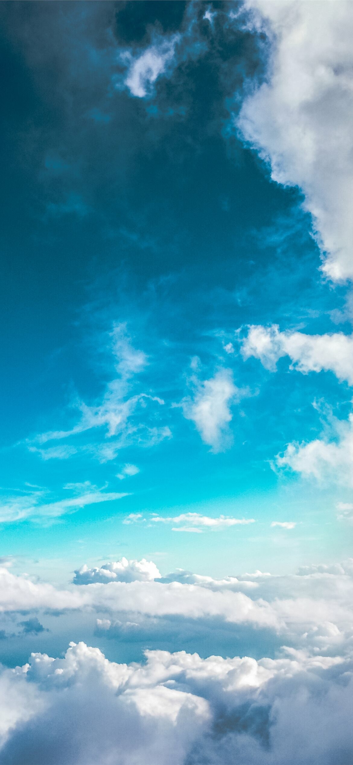 Clouds: Altocumulus can produce virga, very light precipitation that evaporates before reaching the ground. 1170x2540 HD Wallpaper.