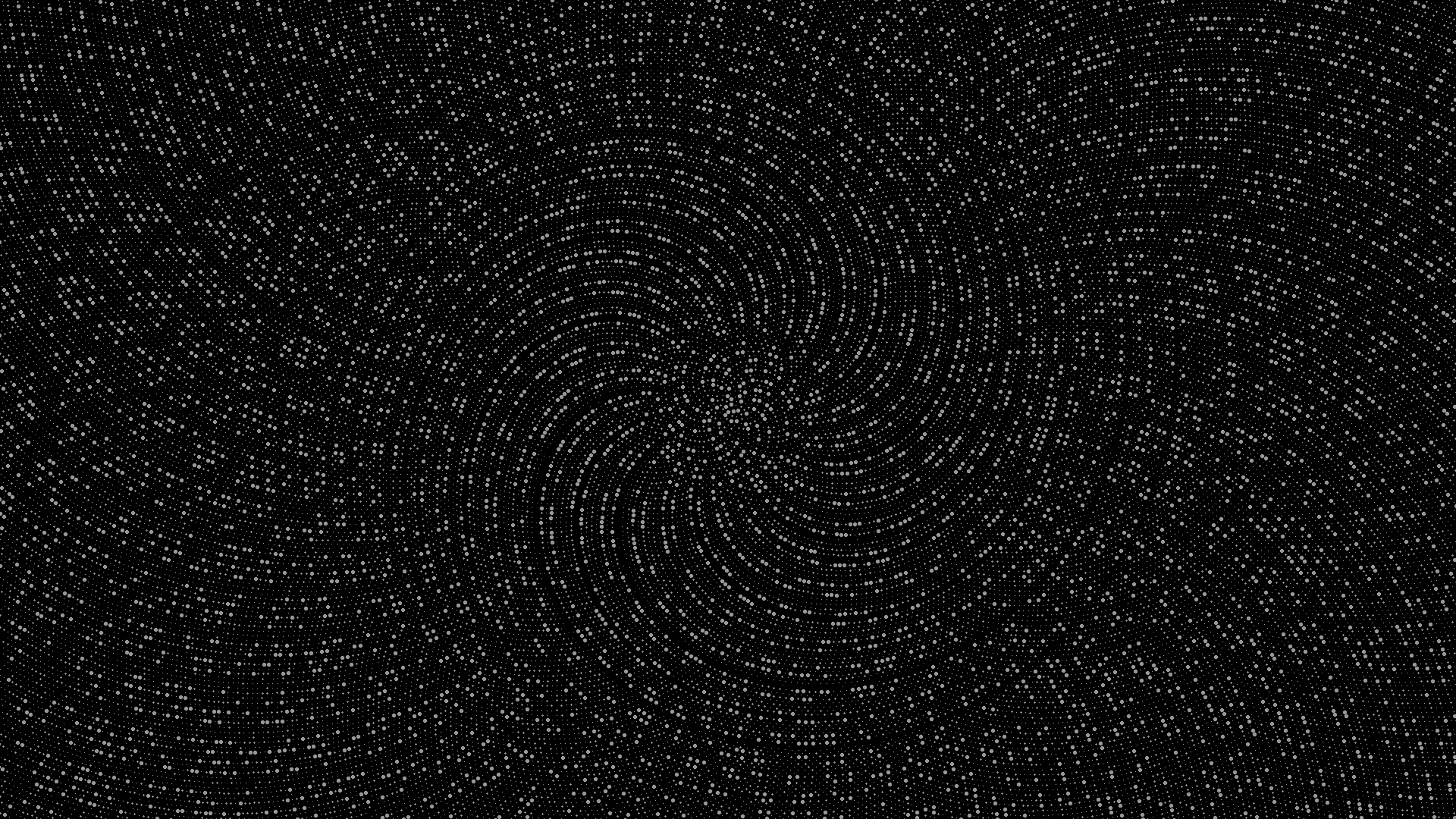 Golden Ratio: Monochrome pattern, Dots, Divine proportions, Spiral, Symmetry section, Black and white. 1920x1080 Full HD Background.