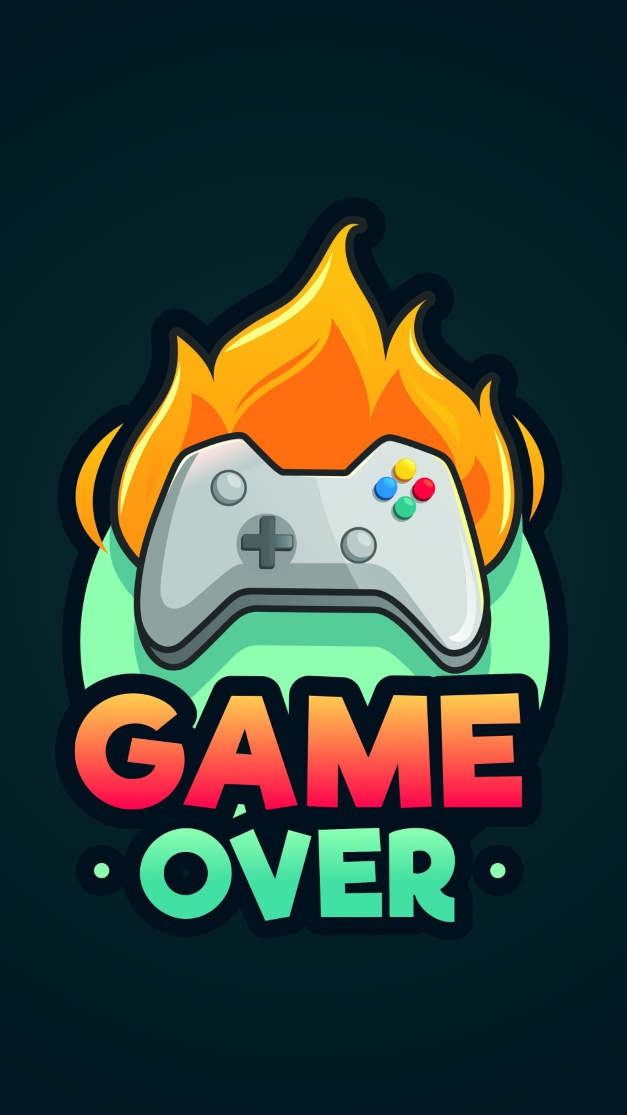 Game Over, Minimalistic design, Sony Xperia, HD wallpapers, 2160x3840 4K Phone