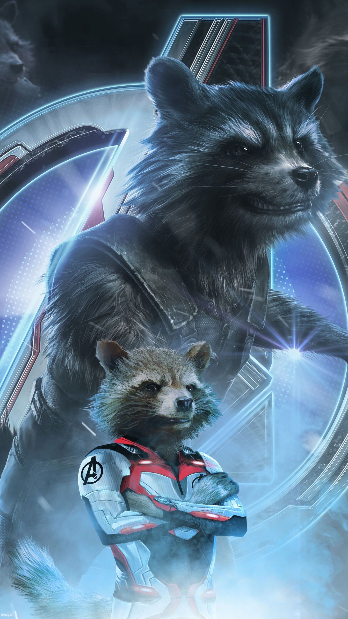 Rocket raccoon, Marvel superheroes, Cool images, 1440x2560 HD Phone
