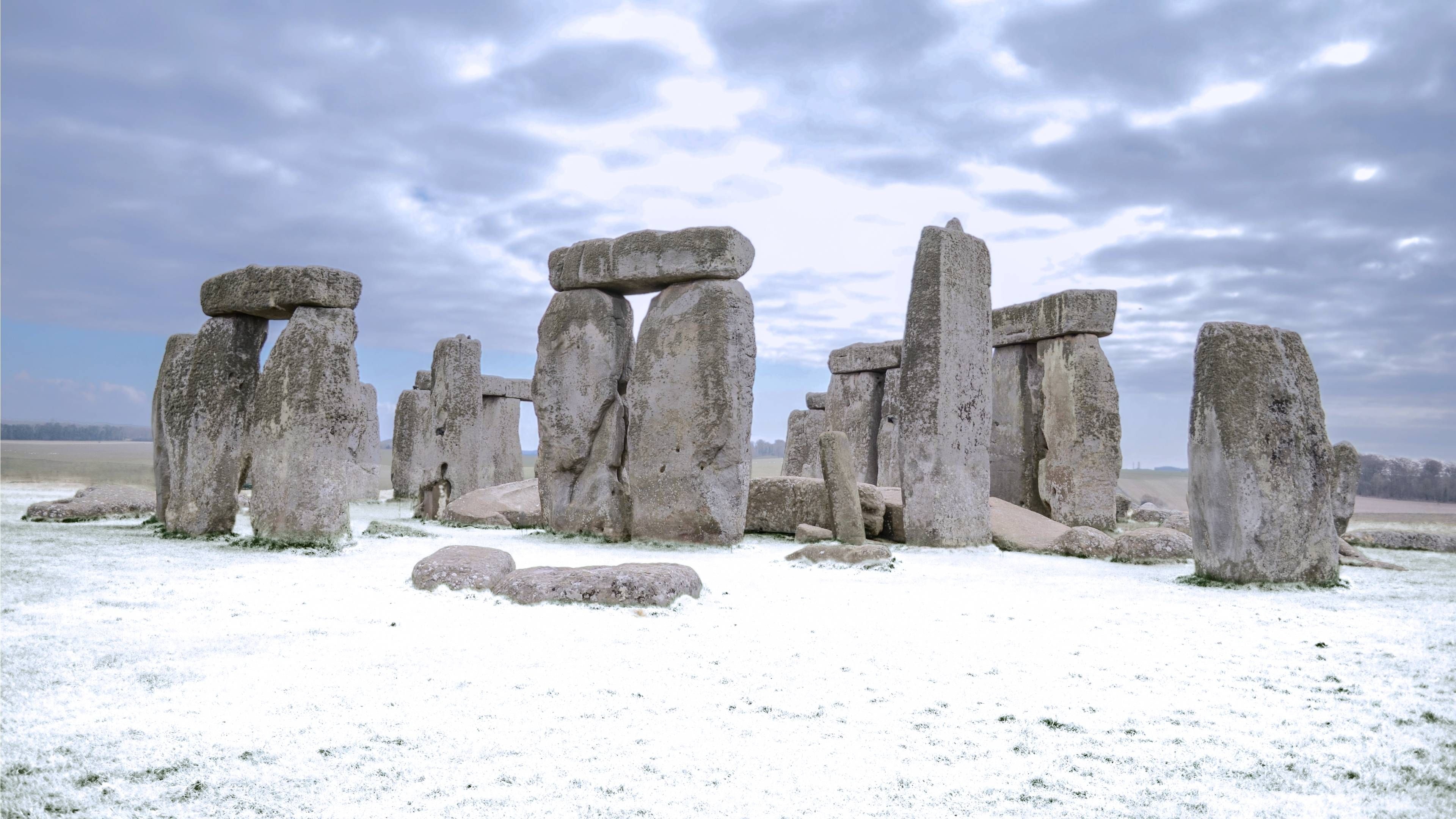 Snowy Stonehenge, Cooliphone6case followme, Social media wallpaper, Wallpaper r, 3840x2160 4K Desktop