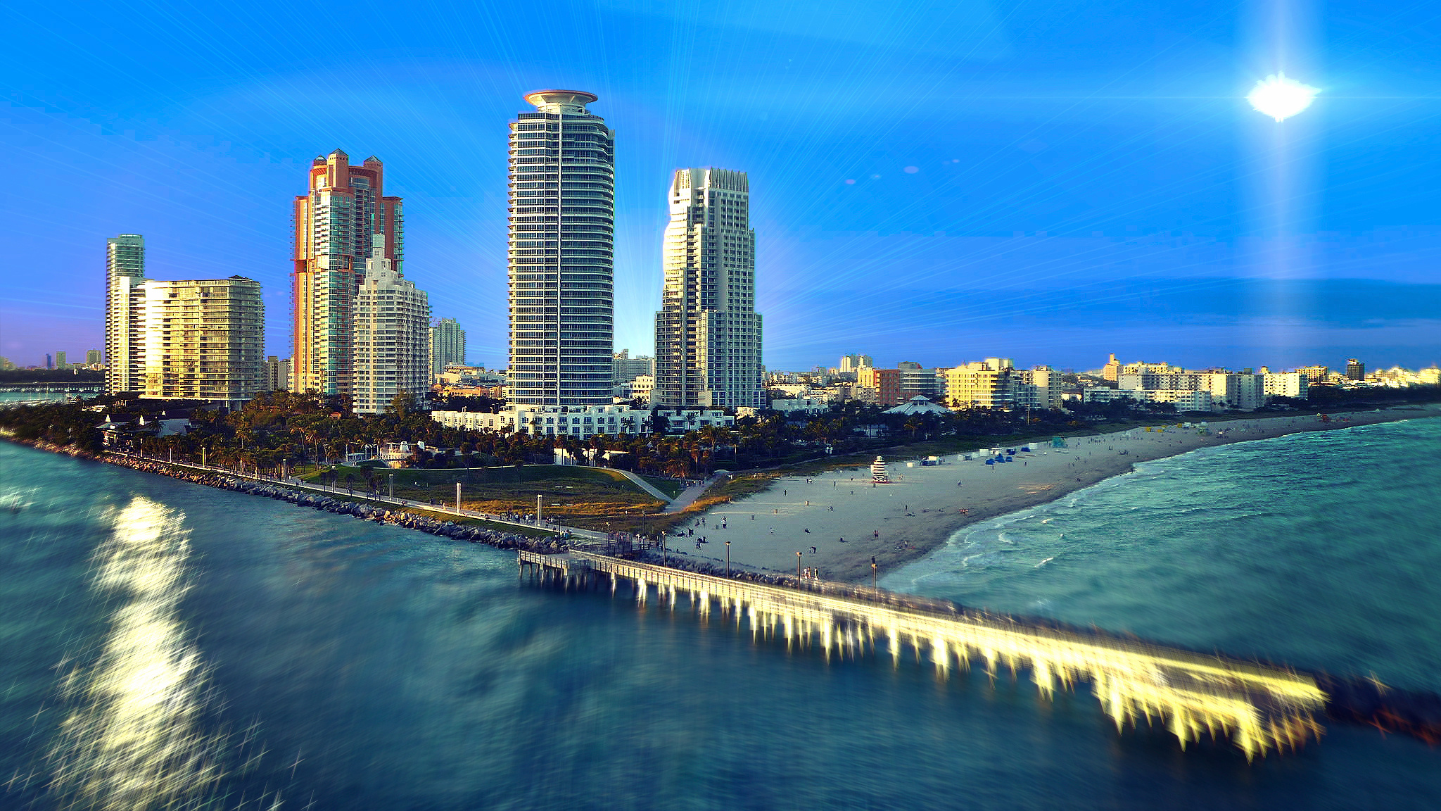 Miami travels, HD wallpaper, Stunning visuals, Breathtaking scenery, 2050x1160 HD Desktop