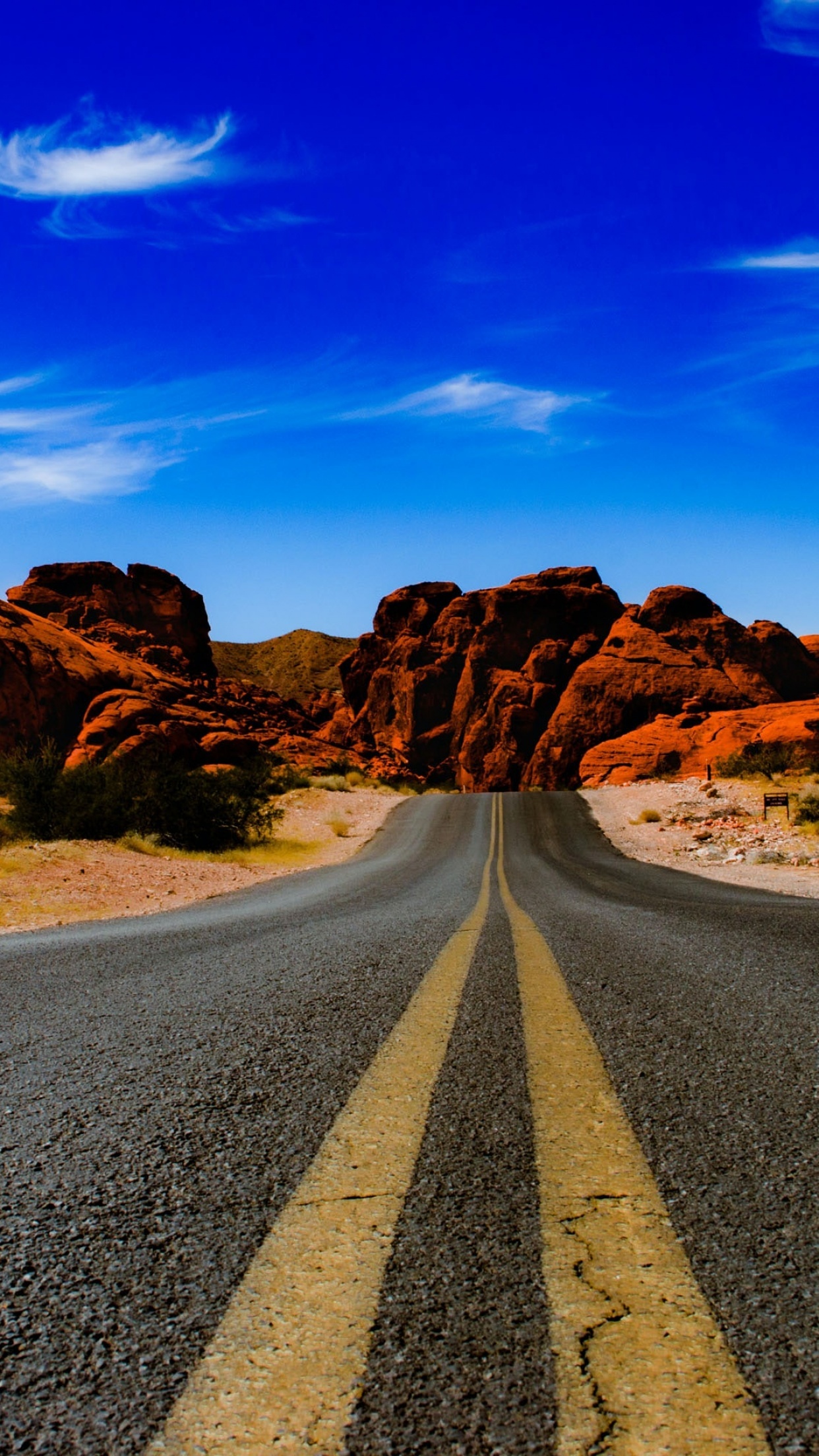 Valley of Fire State Park wallpaper, Nevada United States, 1250x2210 HD Handy