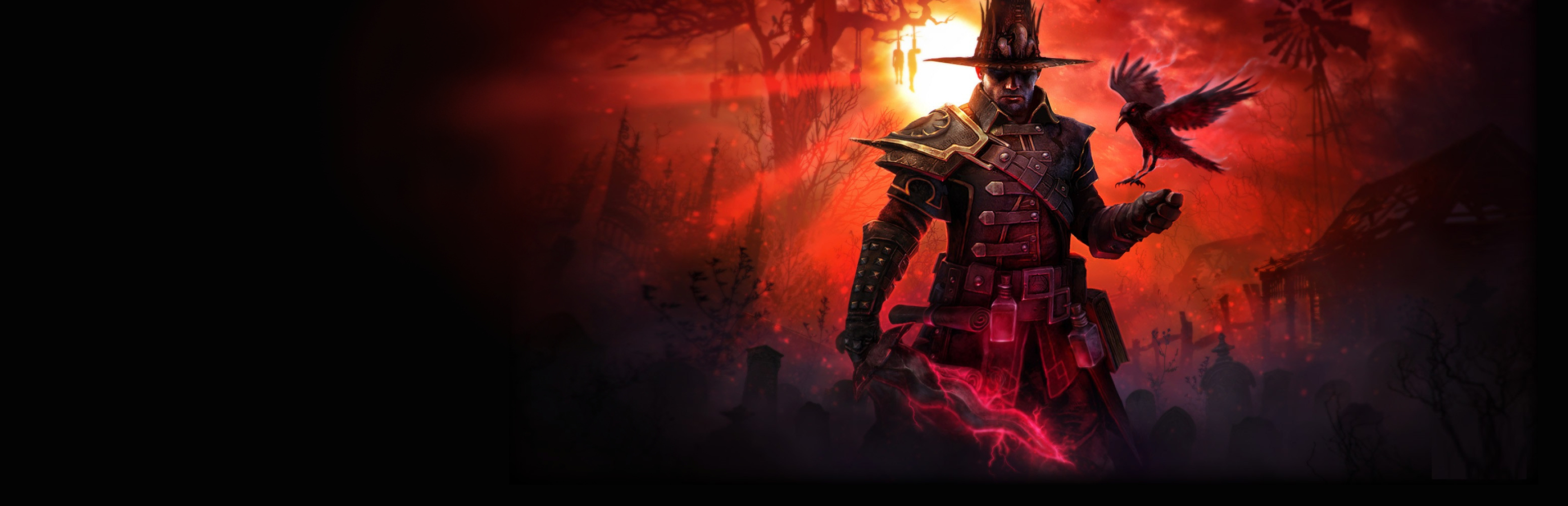 Grim Dawn: A thematically dark fictional world loosely based on the Victorian era. 3840x1240 Dual Screen Wallpaper.