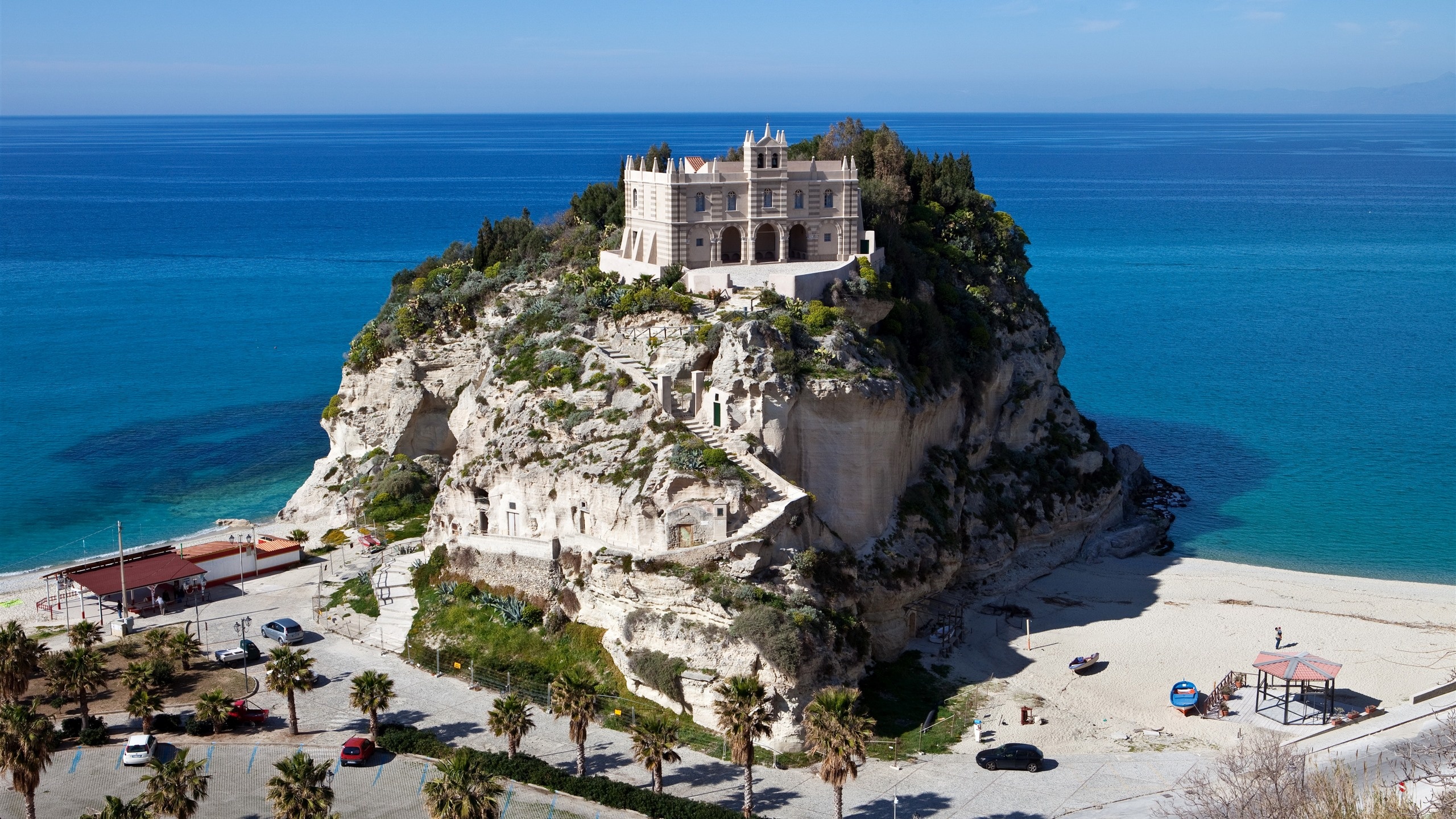 Tropea Wallpaper, Beach, Vacation, Italy, 2560x1440 HD Desktop