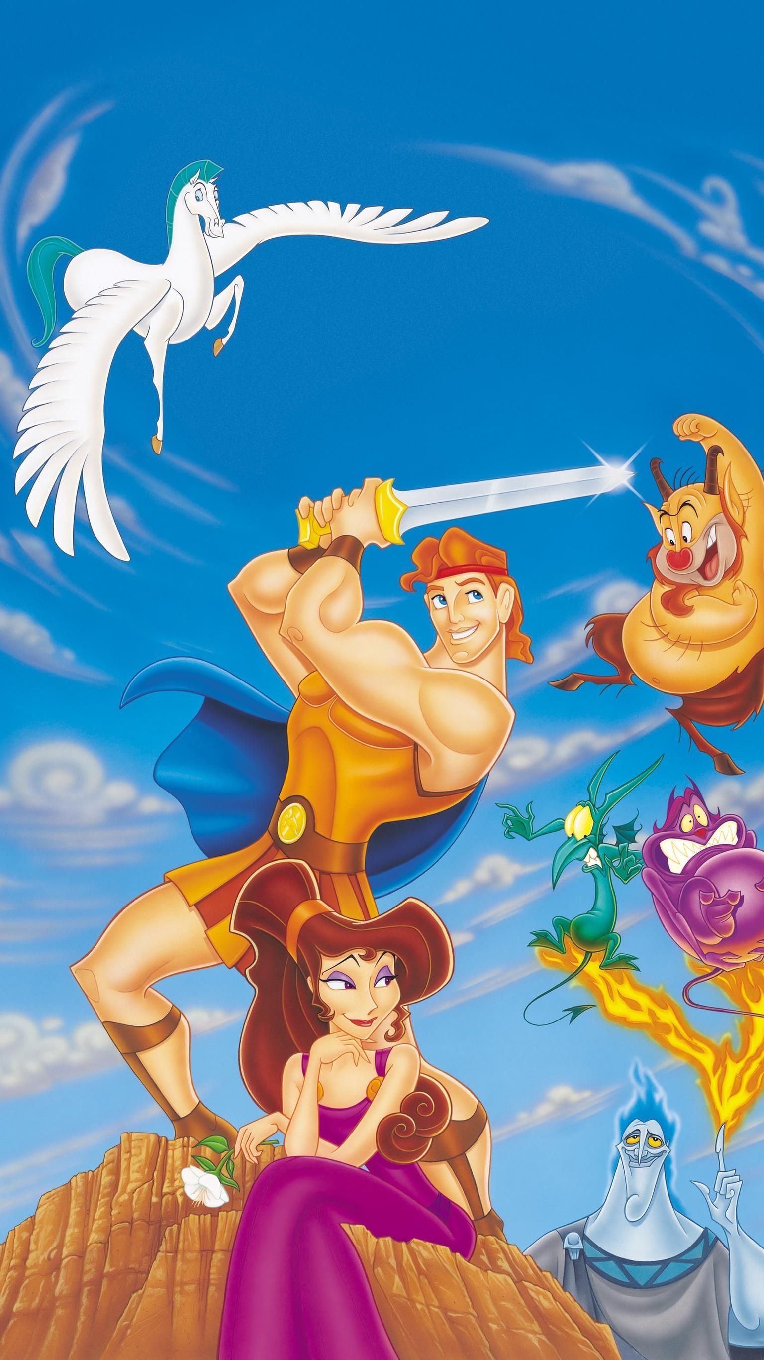 Hercules Disney, Vibrant backgrounds, variety, Animated elegance, 1540x2740 HD Handy