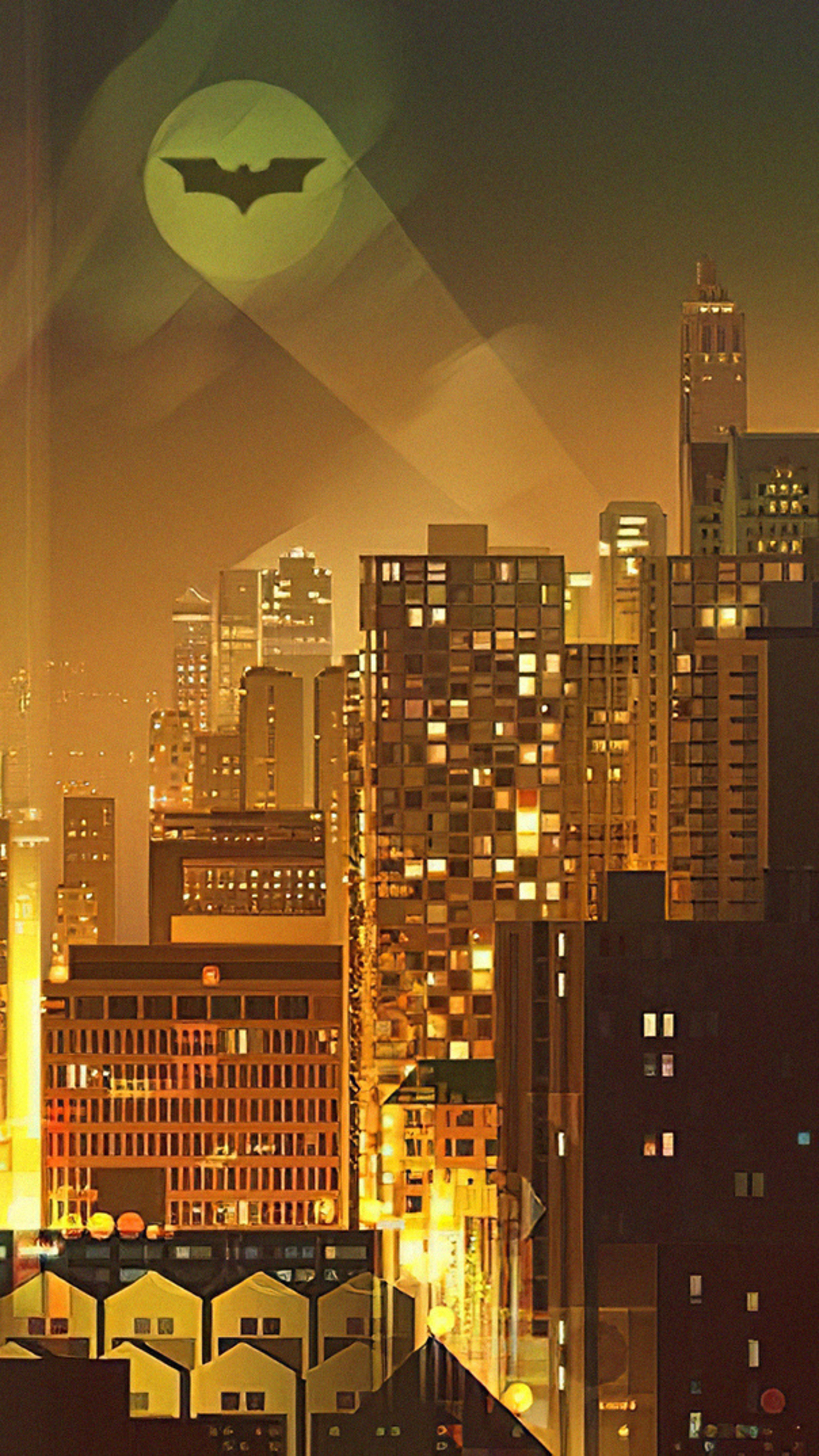 Gotham skyline, Digital art, 4K wallpapers, 2160x3840 4K Handy