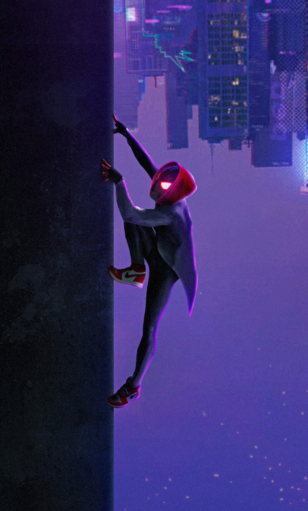 Spider-Man: Into the Spider-Verse: Miles Morales, New York's protector after Peter Parker's death. 1280x2120 HD Wallpaper.