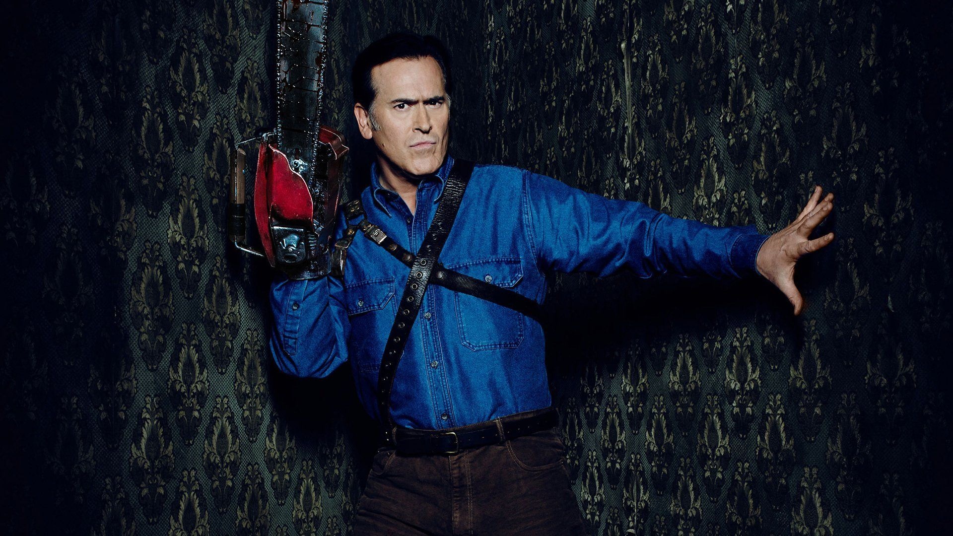 Bruce Campbell: Ash Williams, The main character and the anti-hero in the Evil Dead franchise. 1920x1080 Full HD Wallpaper.