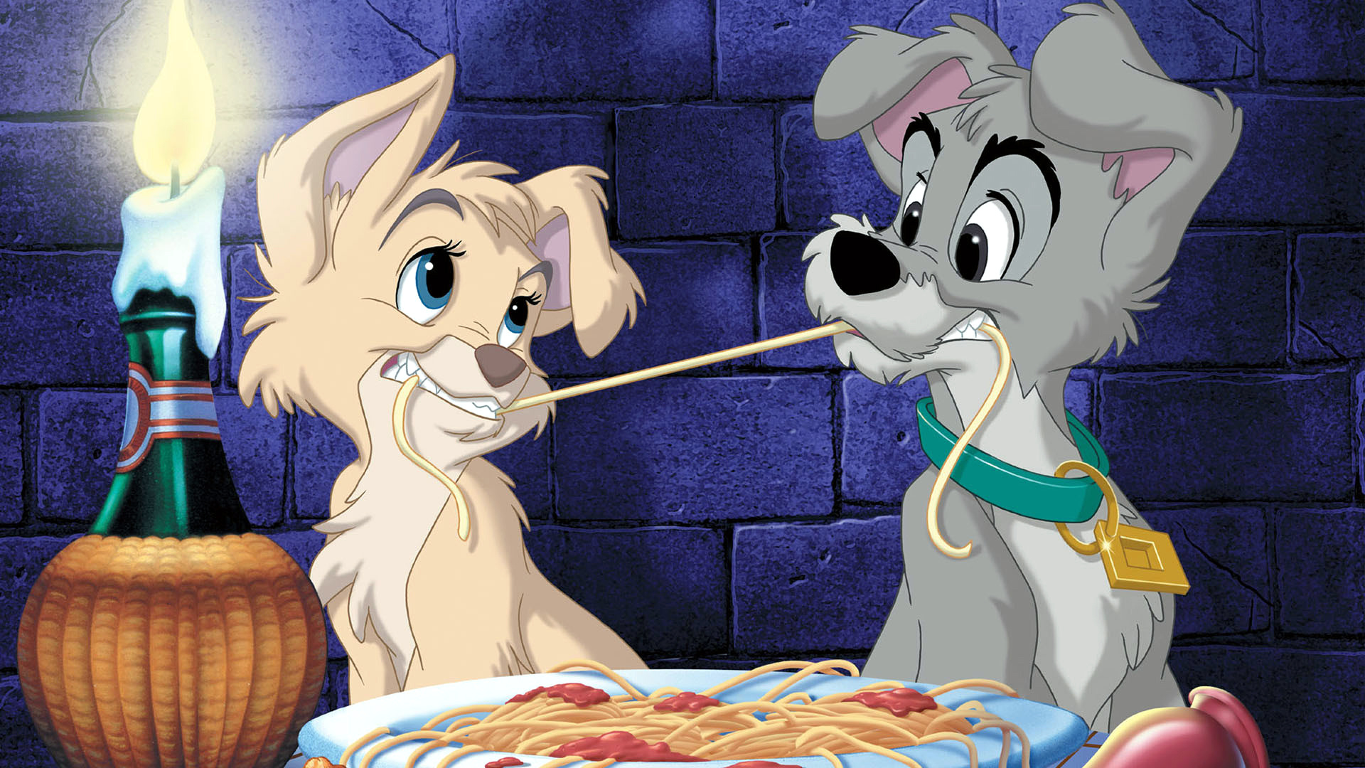 Lady and the Tramp, Scamp wallpapers, Disney's mischievous pup, Animated adventure, 1920x1080 Full HD Desktop