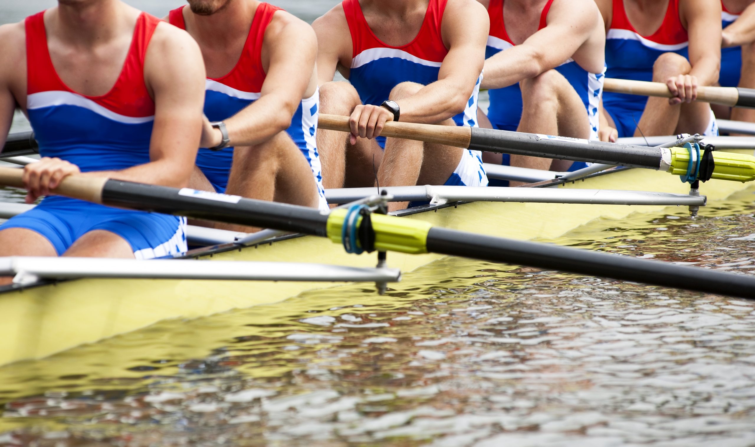 Rowing: Men with one oar only compete at the Sweep Rowing Regatta. 2560x1520 HD Background.
